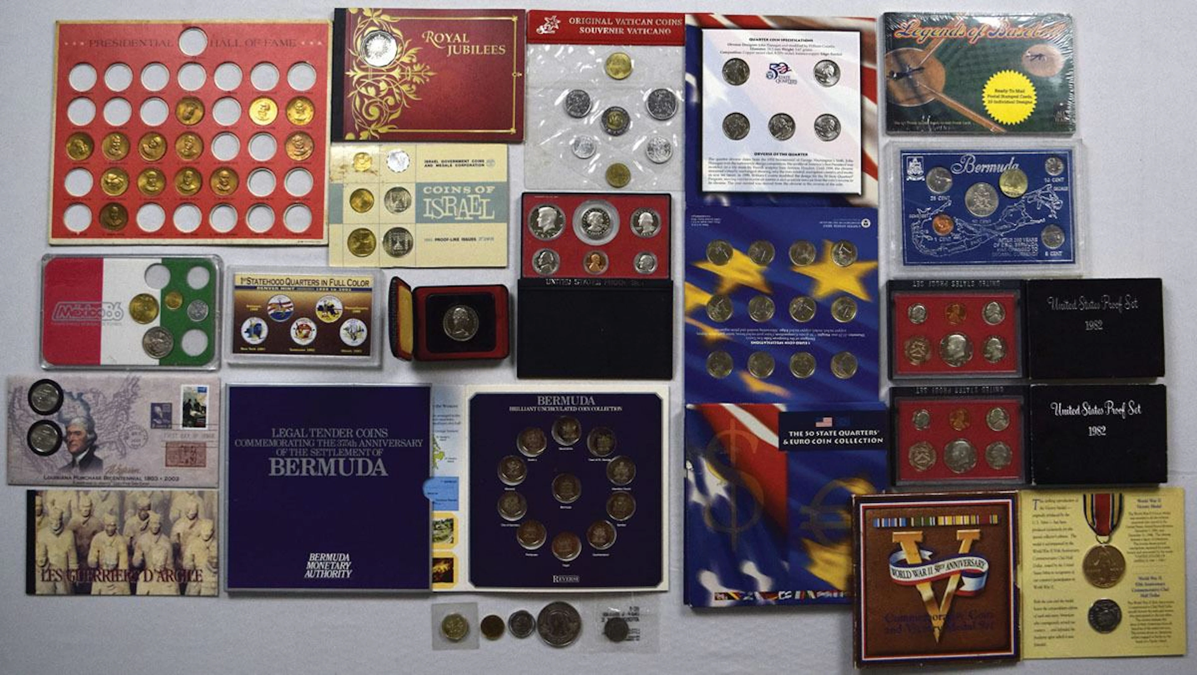 World Coin & Mint Set Collection Including U.S., Bermuda, Israel