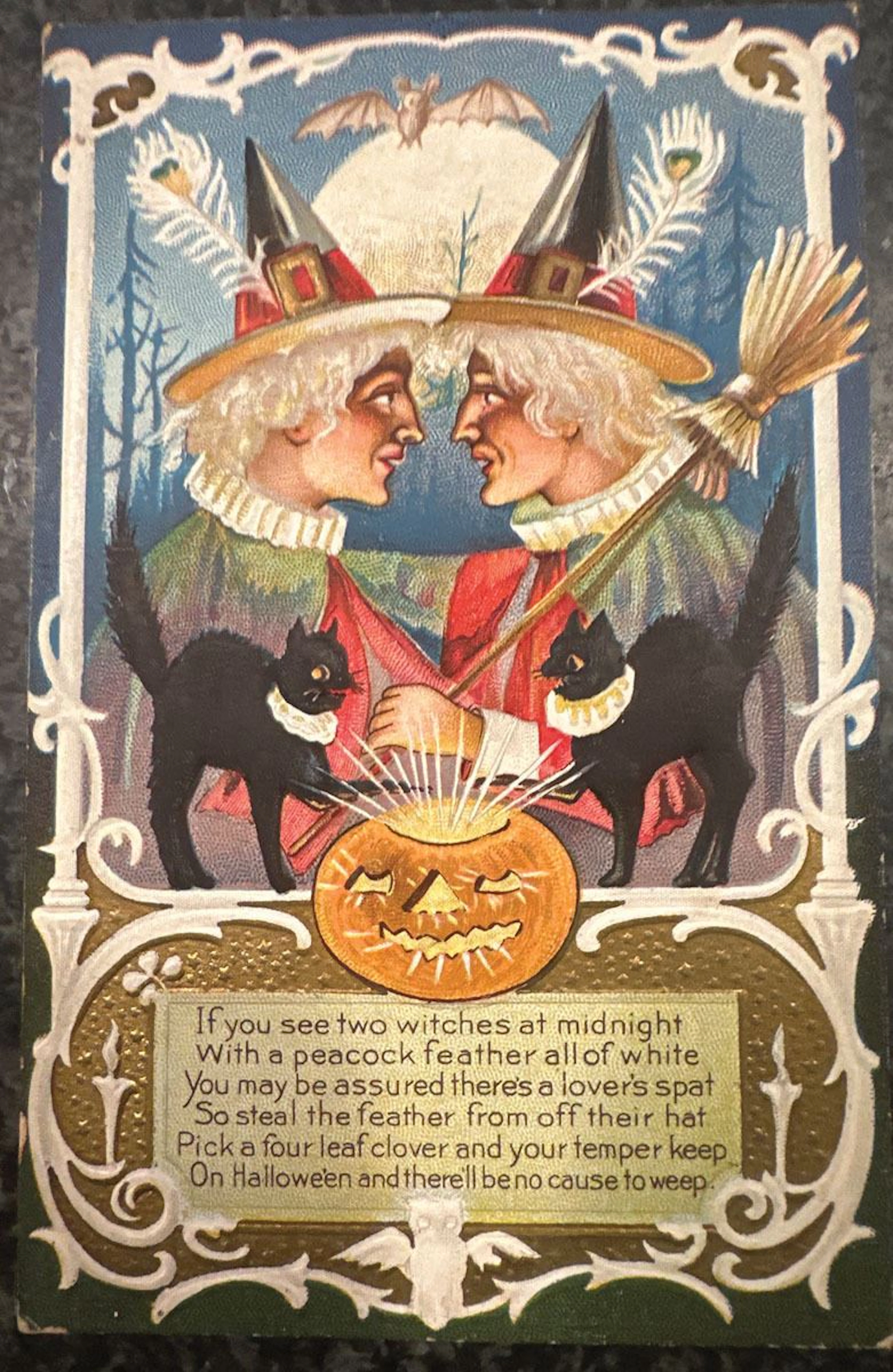 United States, postmarked 1913 — Embossed Halloween Postcard with
