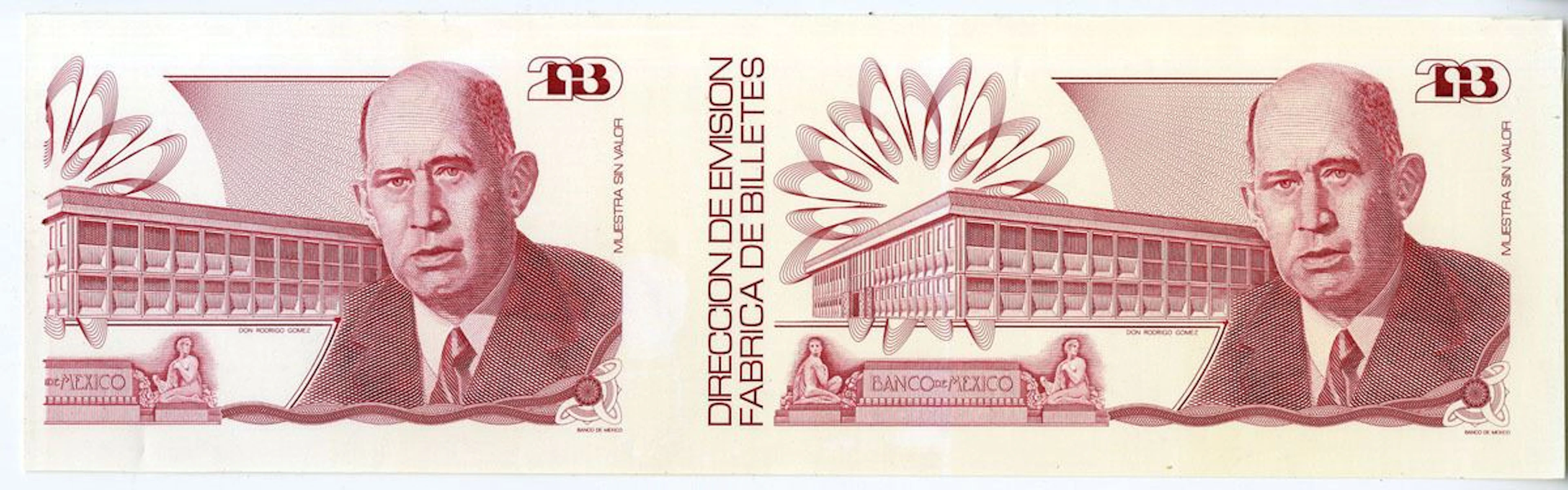Mexico & U.S., DuraNote Polymer Paper, Banco de Mexico - Direccion