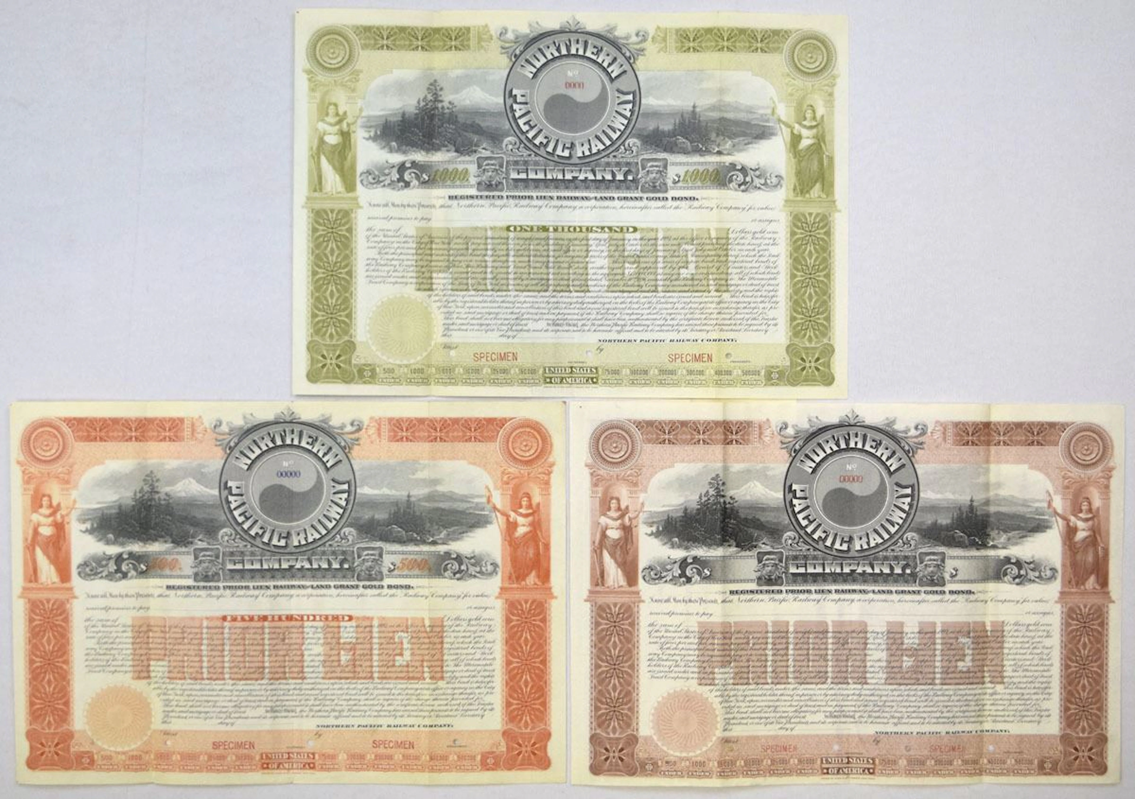 MN & WI. Northern Pacific Railway Co., 1896 (1904 to 1908), Registered