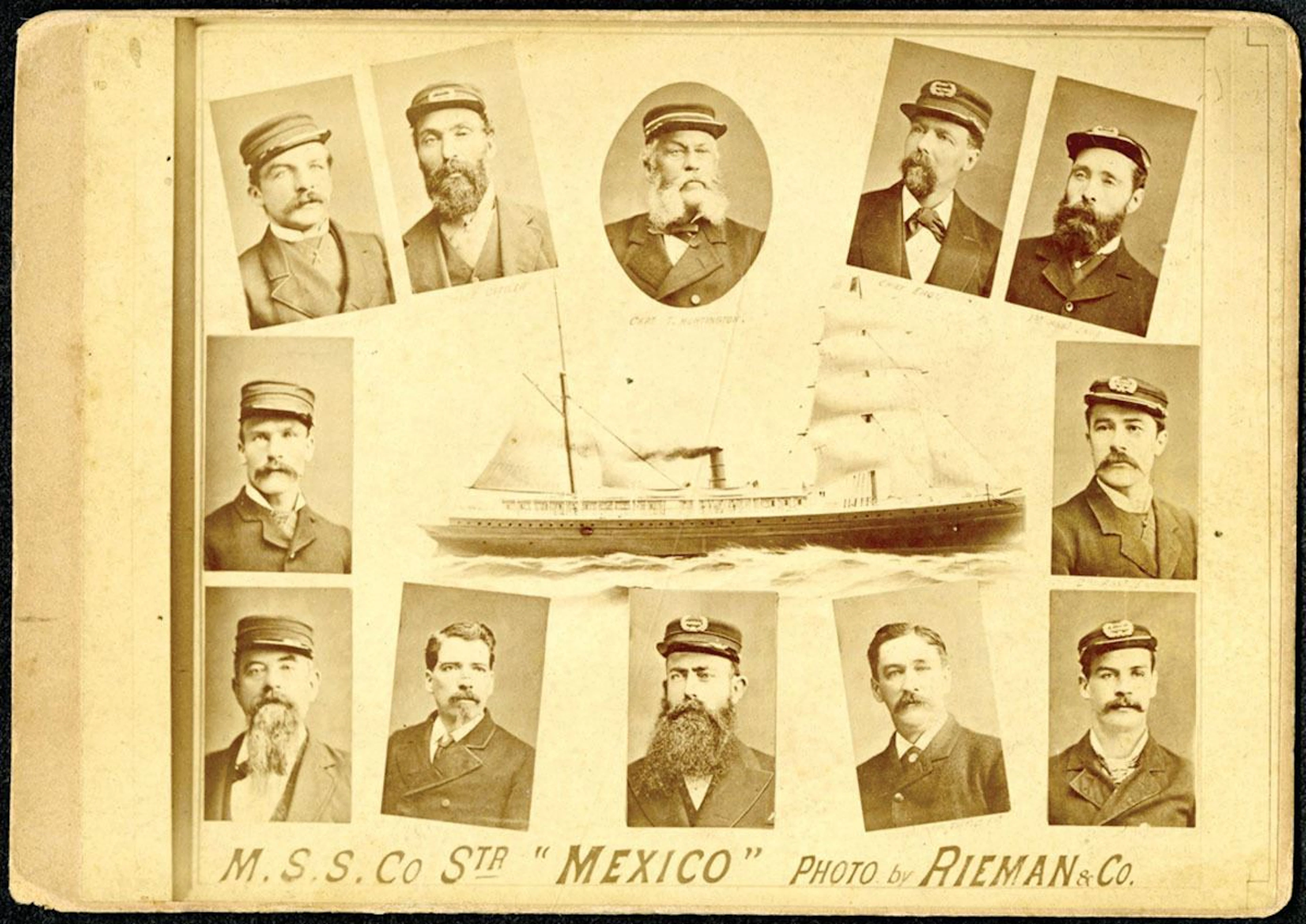 CA. Crew Photo of the M.S.S. Co. Str. Mexico, ca.1880s