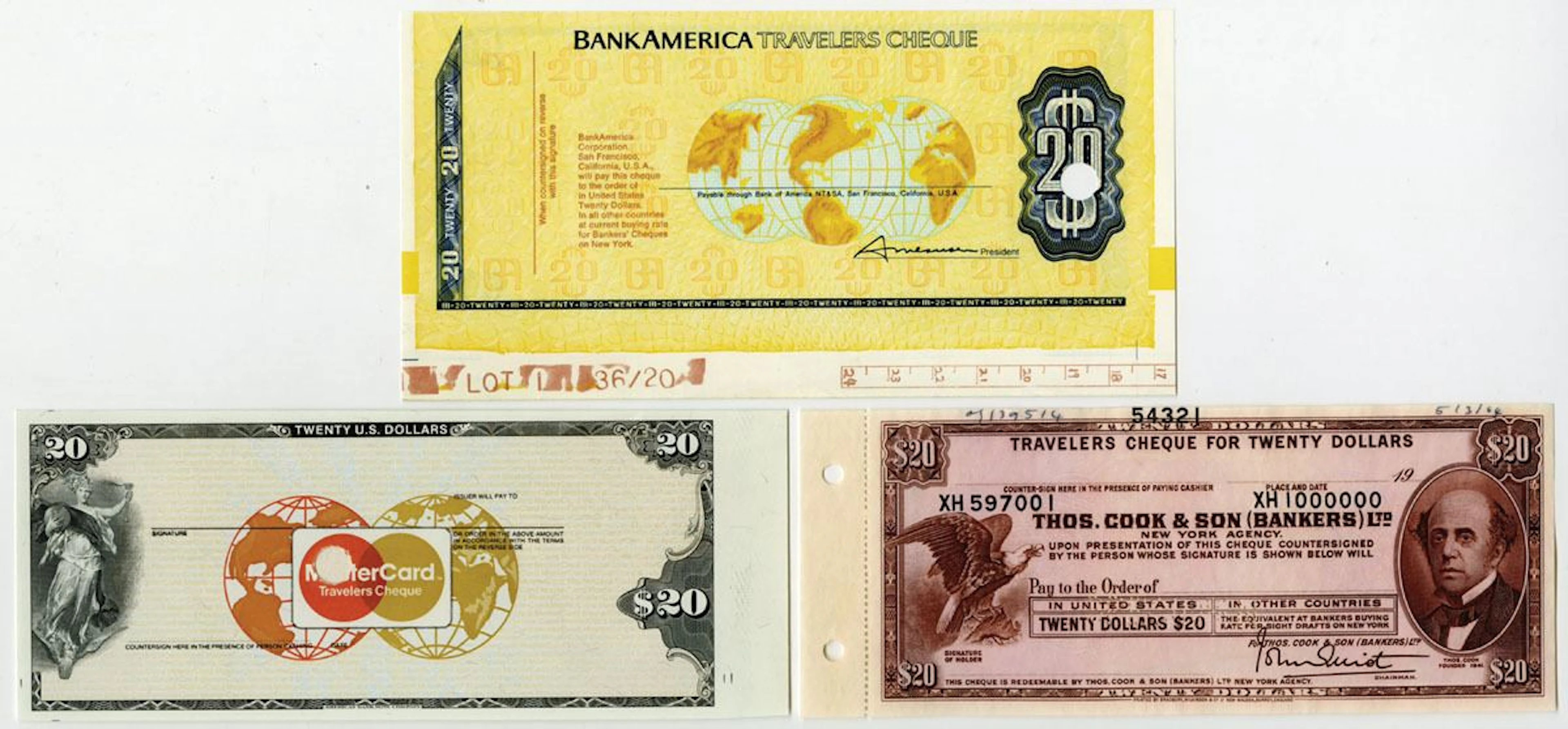 BankAmerica, MasterCard & Thos. Cook & Son, 1964 to ND (1980s), Specimen