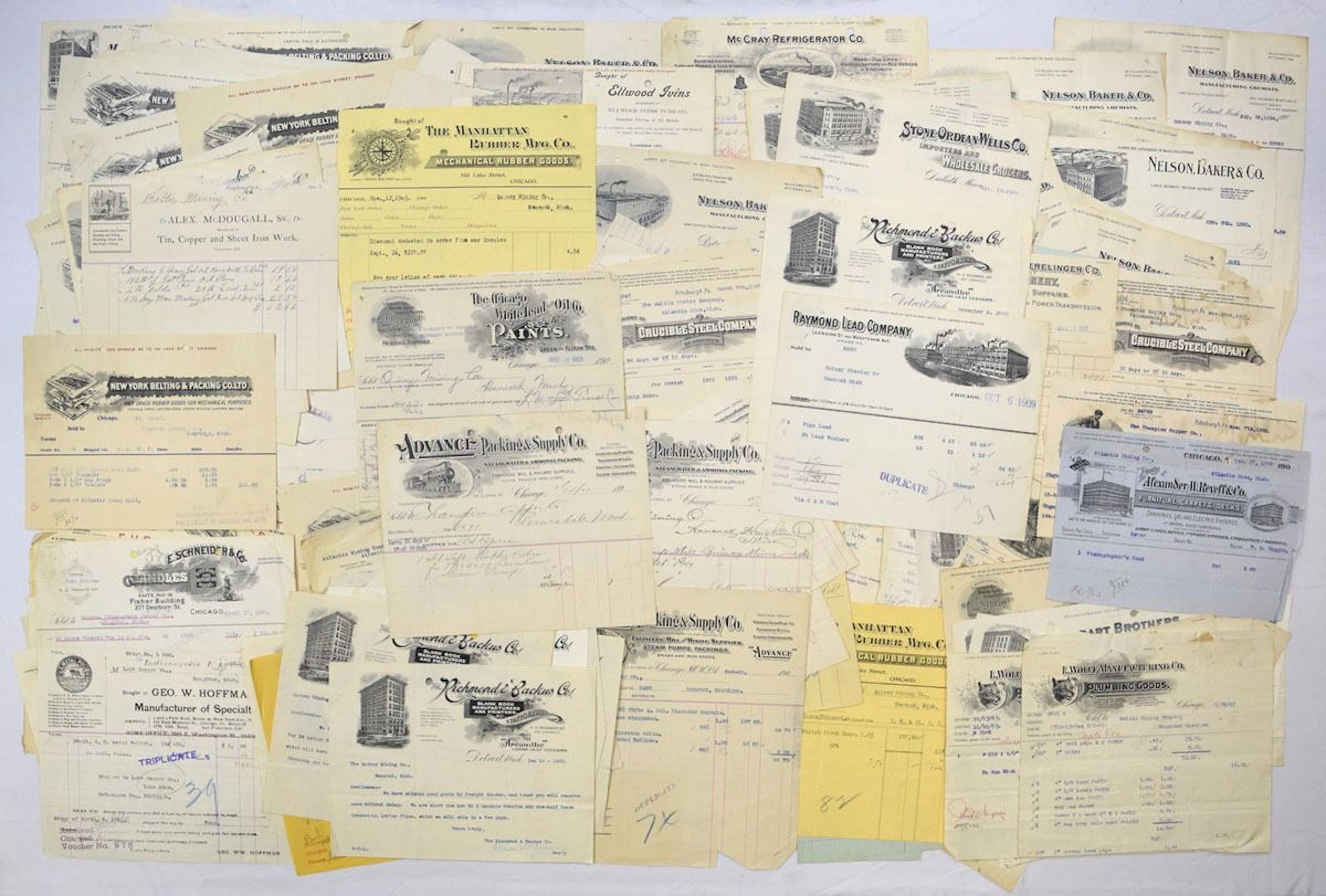 Industrial & Manufacturing Business Correspondence, 1900 to 1930