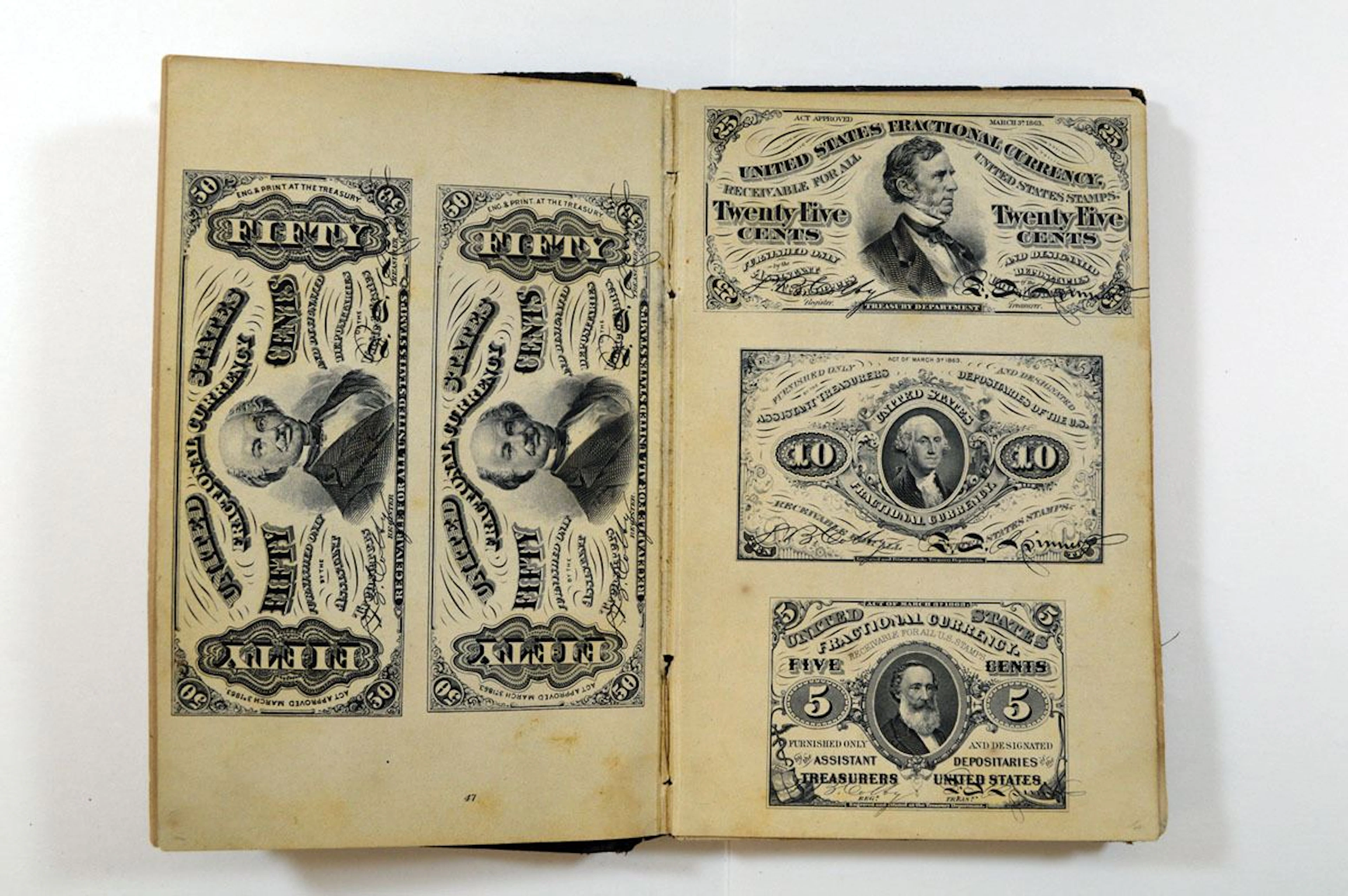 Heath's Infallible Counterfeit Detector, 1867 with Numerous Banknote