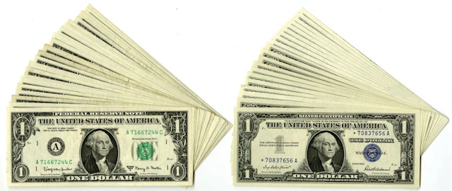 D.C., Silver Certificate and Federal Reserve Note, Series 1957 to