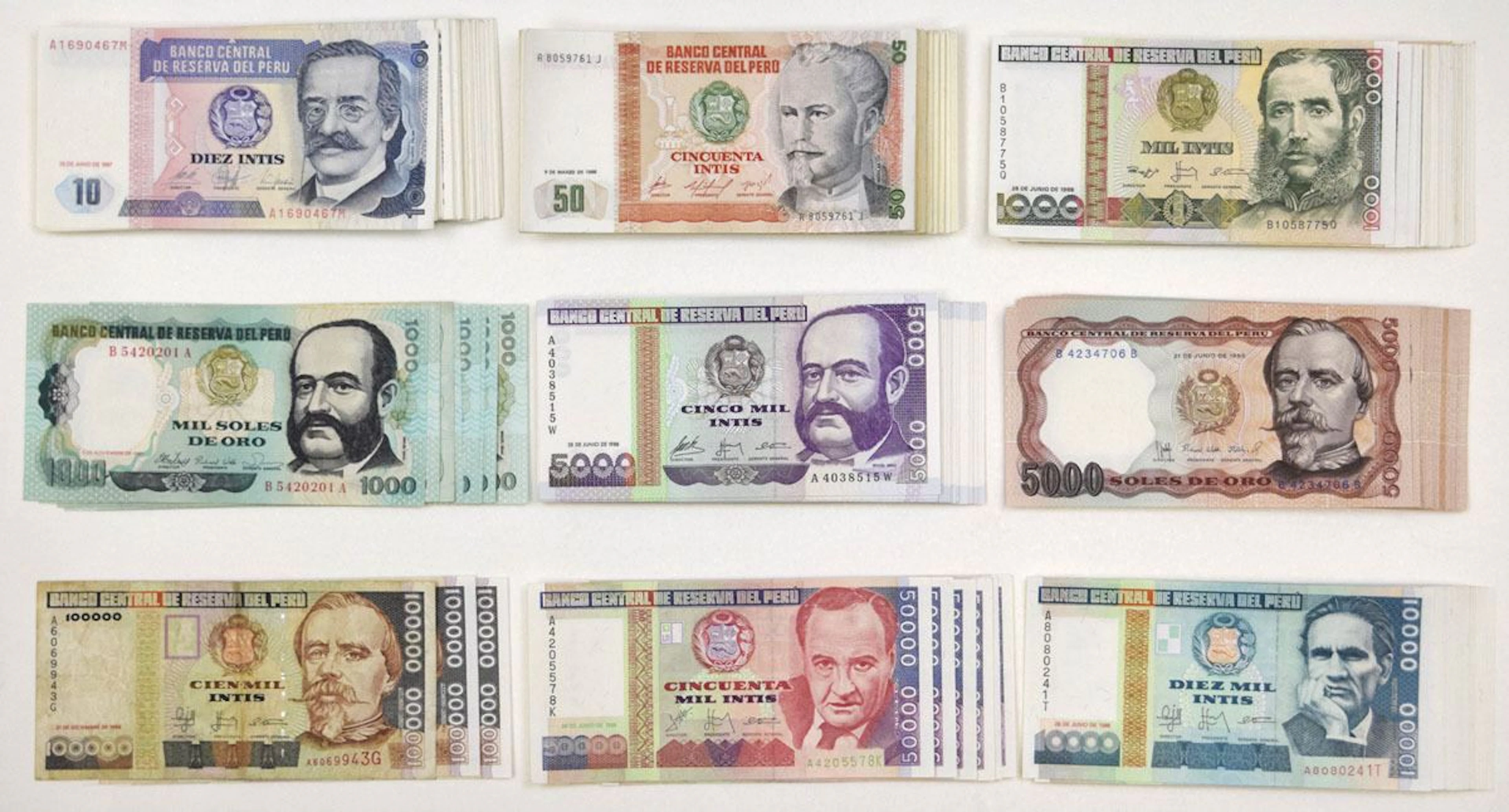 Peru. Banco Central de Reserva del Peru, 1976 to 1989, Issued Banknote