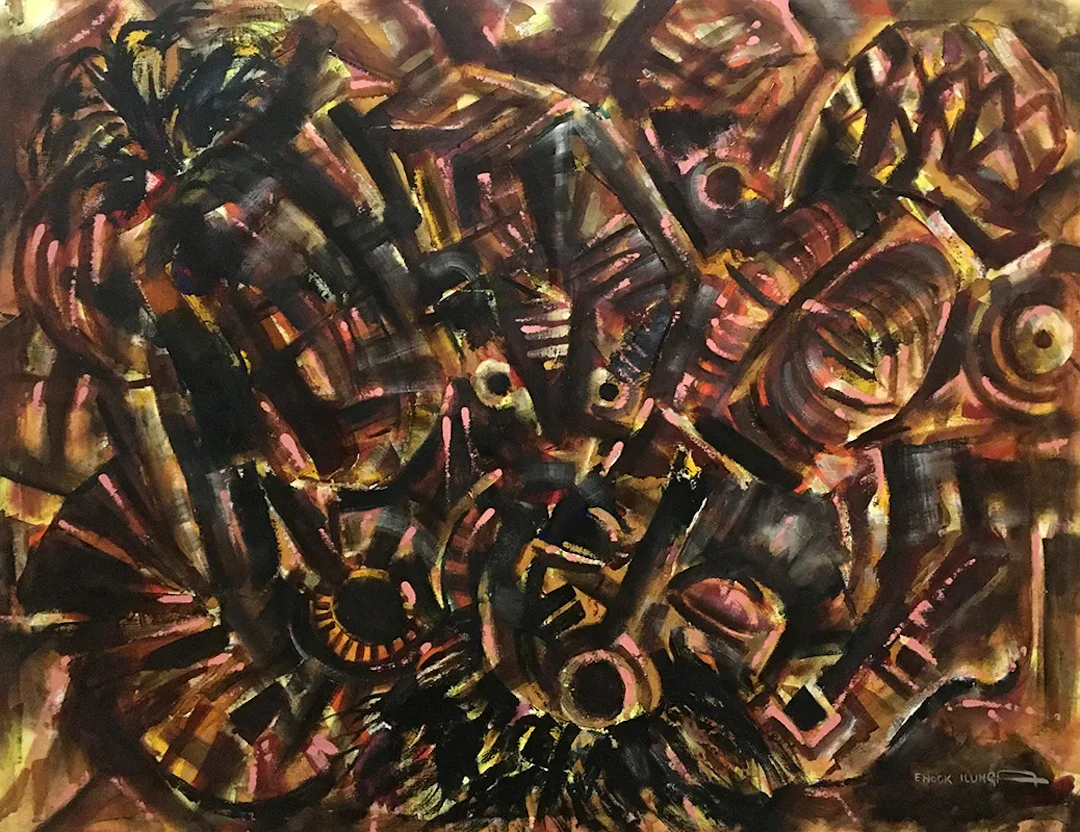 Enock Ilunga ”Tutotoshi” Oil painting