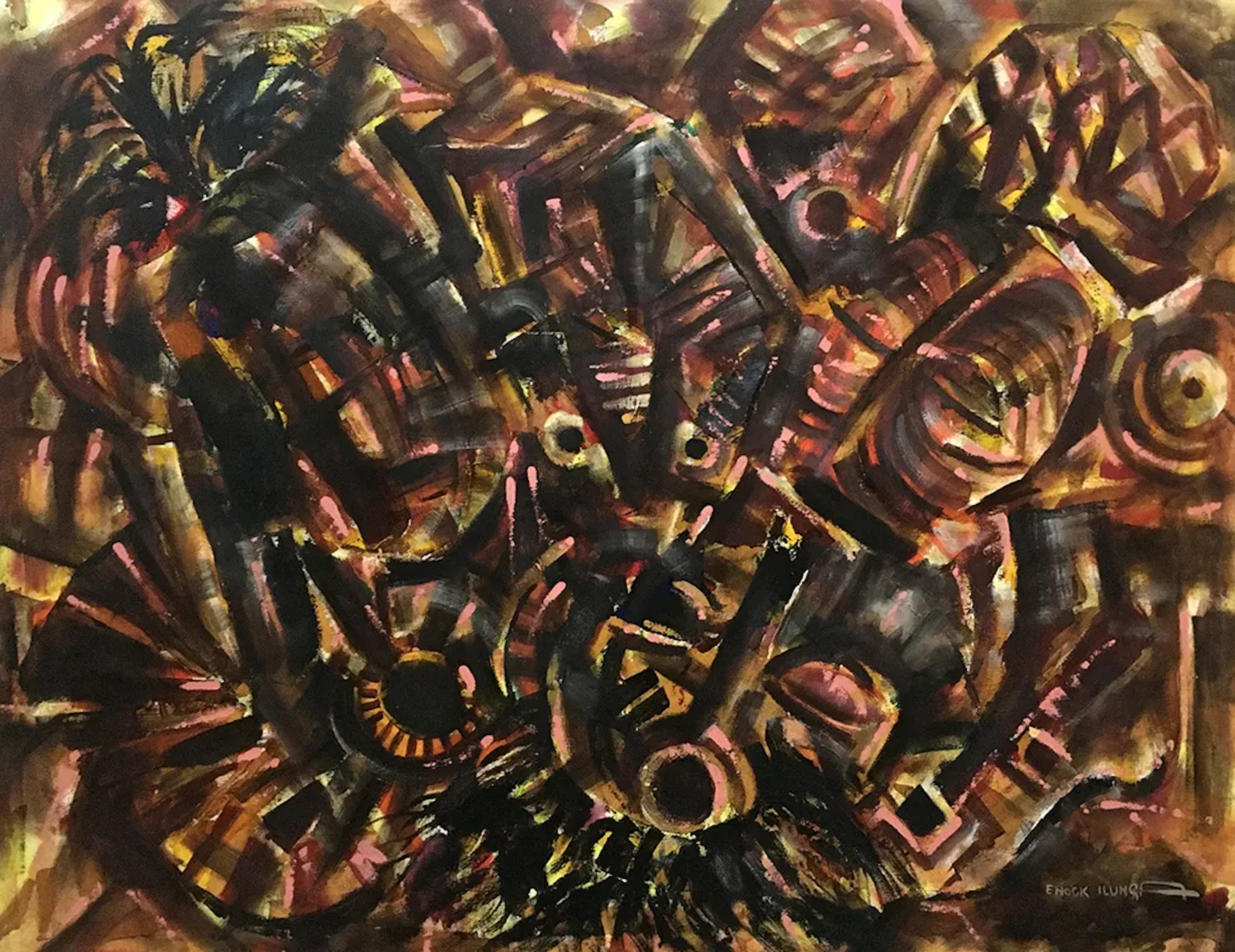Enock Ilunga ”Tutotoshi” Oil painting