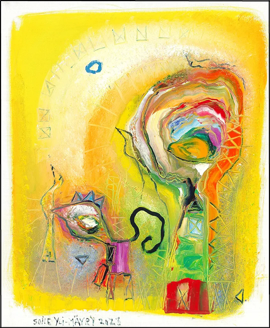Soile Yli-Mäyry ”Burning hands” Oil on canvas