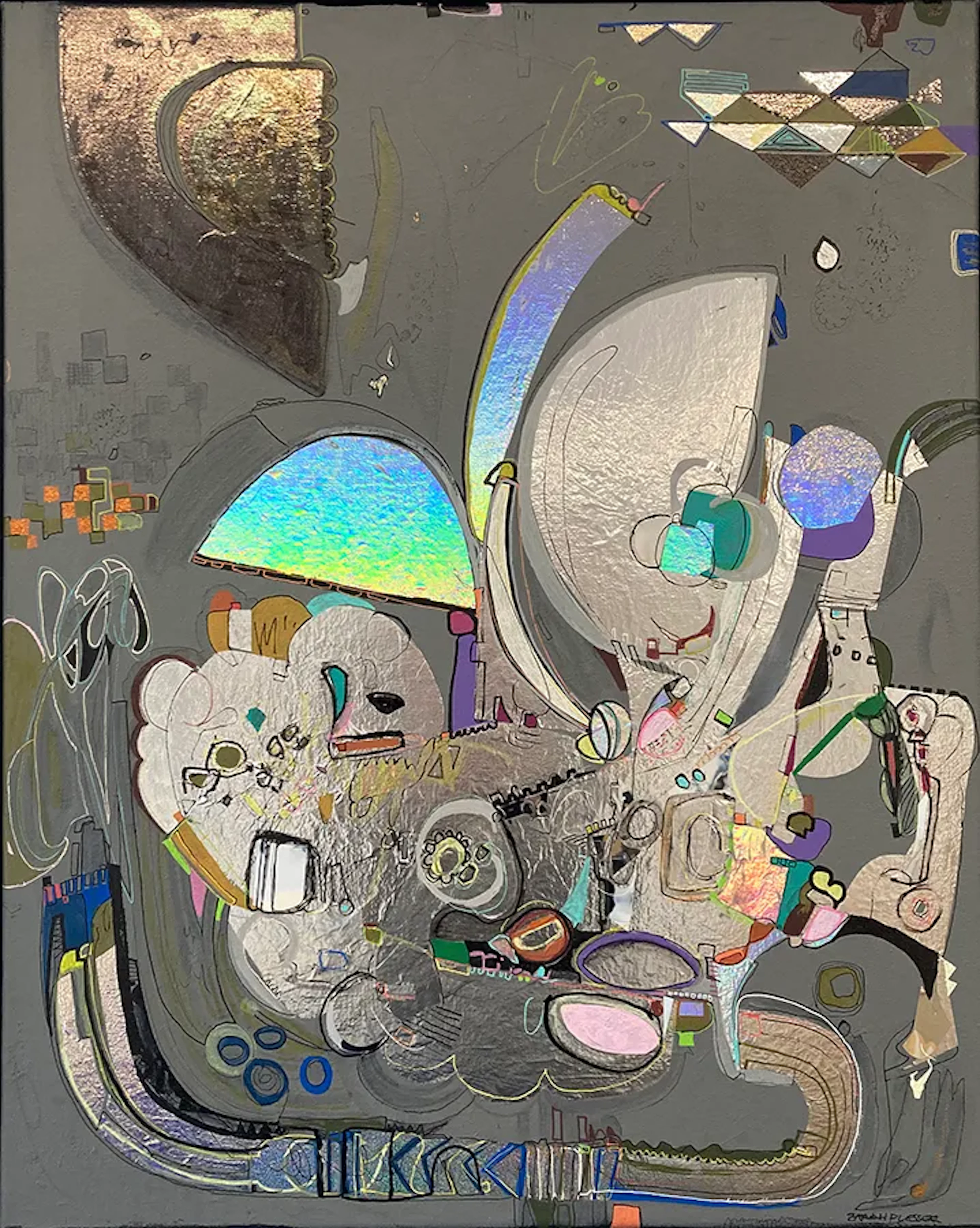 Zarah Flesser ”Lost in time and space” mixed media