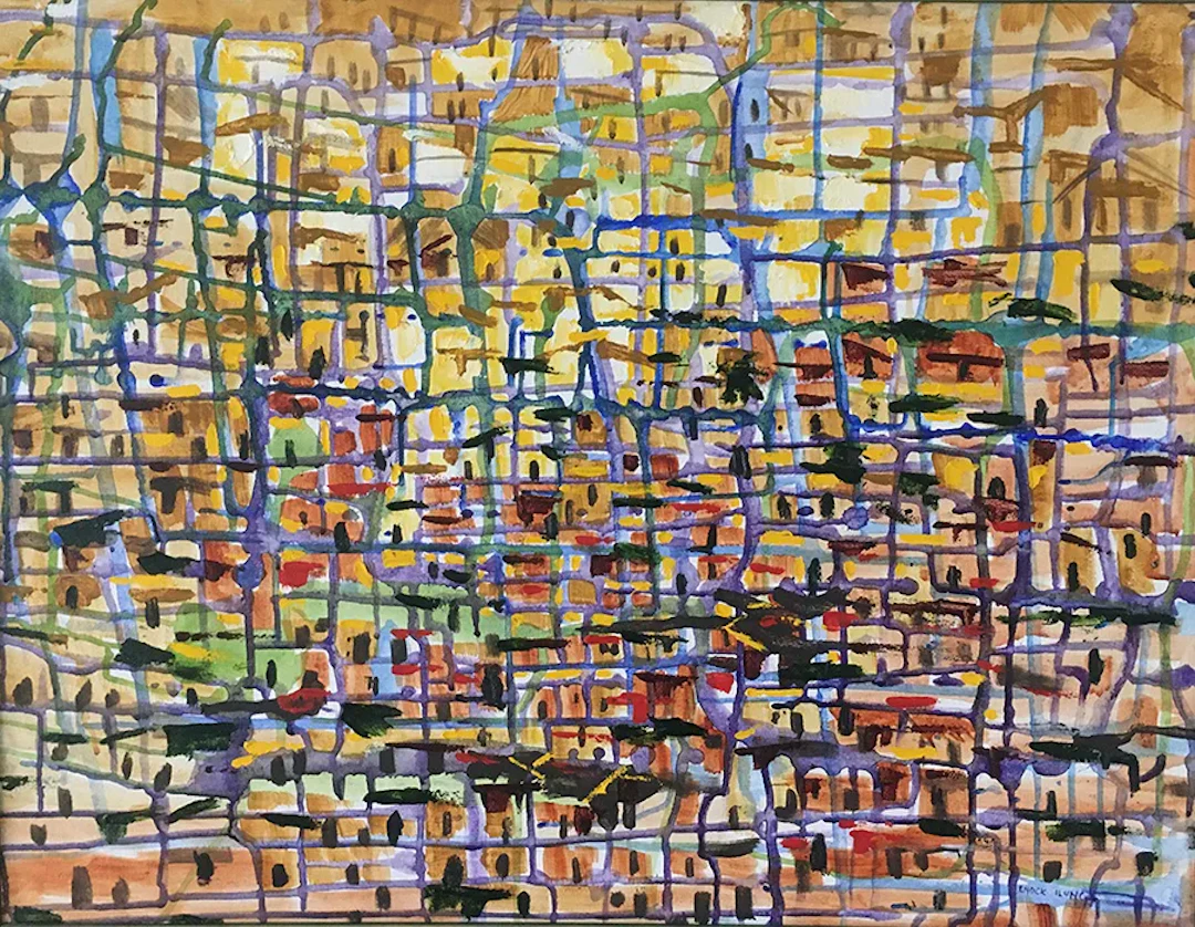 Enock Ilunga ”Old Kanyama Township” Oil painting