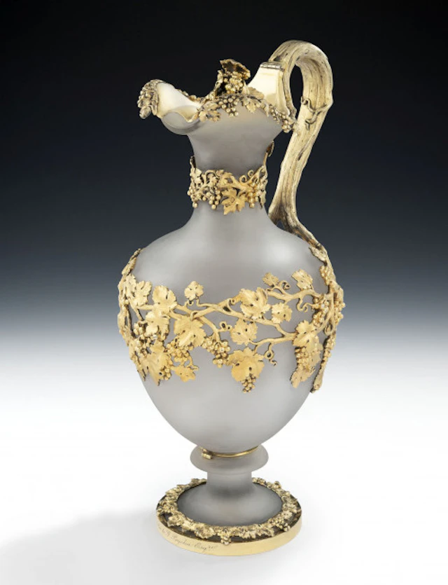 An important Silver Gilt Mounted Claret Jug made by the Royal firm