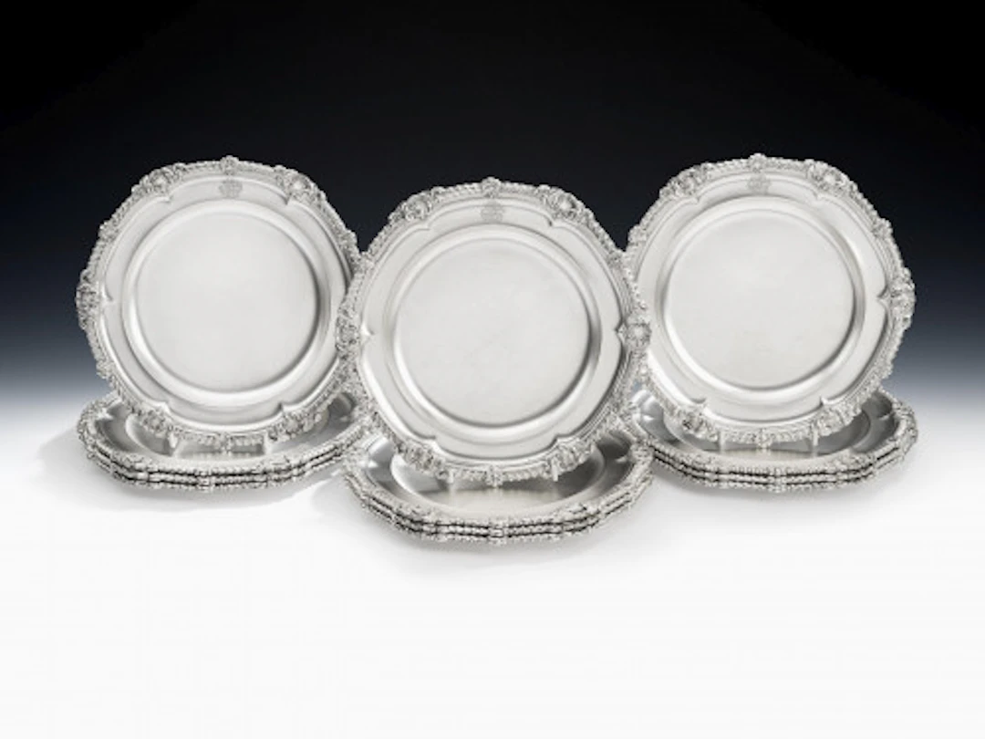 Philip Rundell. An outstanding & scarce set of twelve George IV Dinner