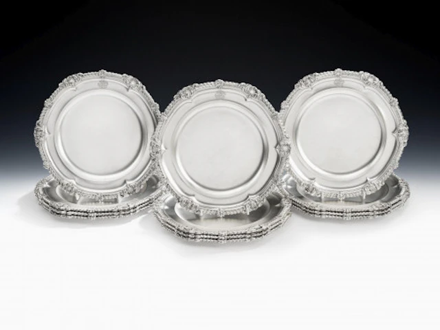 Philip Rundell. An outstanding & scarce set of twelve George IV Dinner