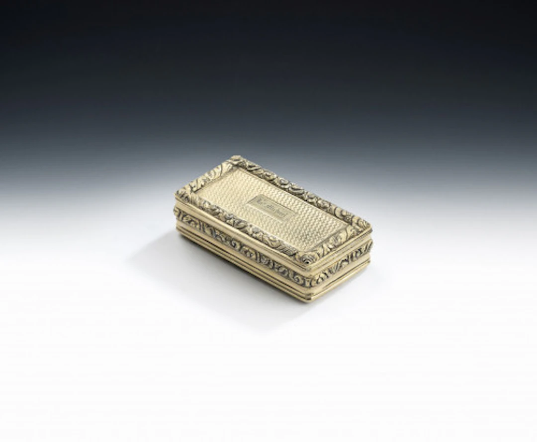 A very fine, and unusual, George IV silver gilt Snuff Box made in