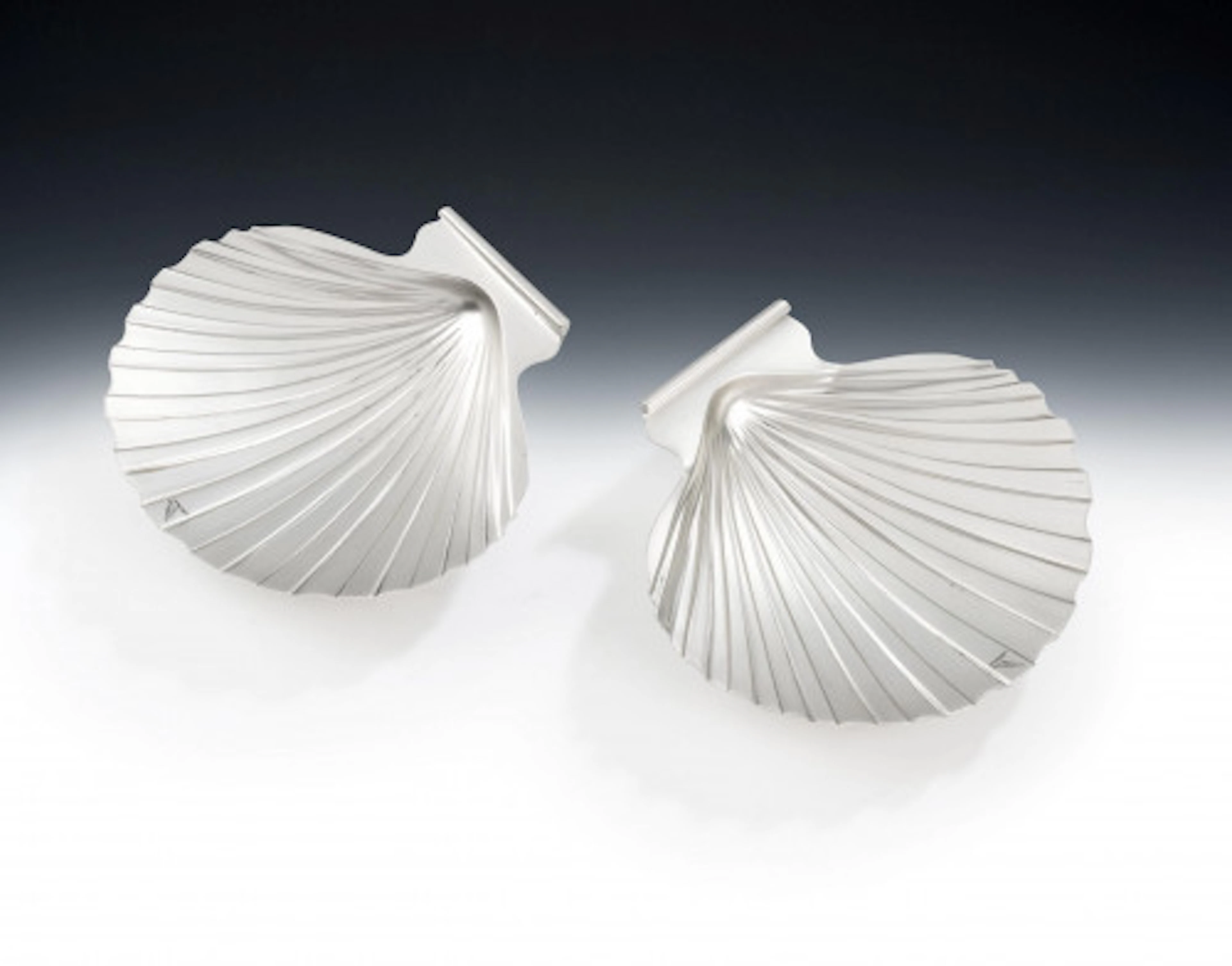 A very fine pair of George III Butter Shells made in London in 1803