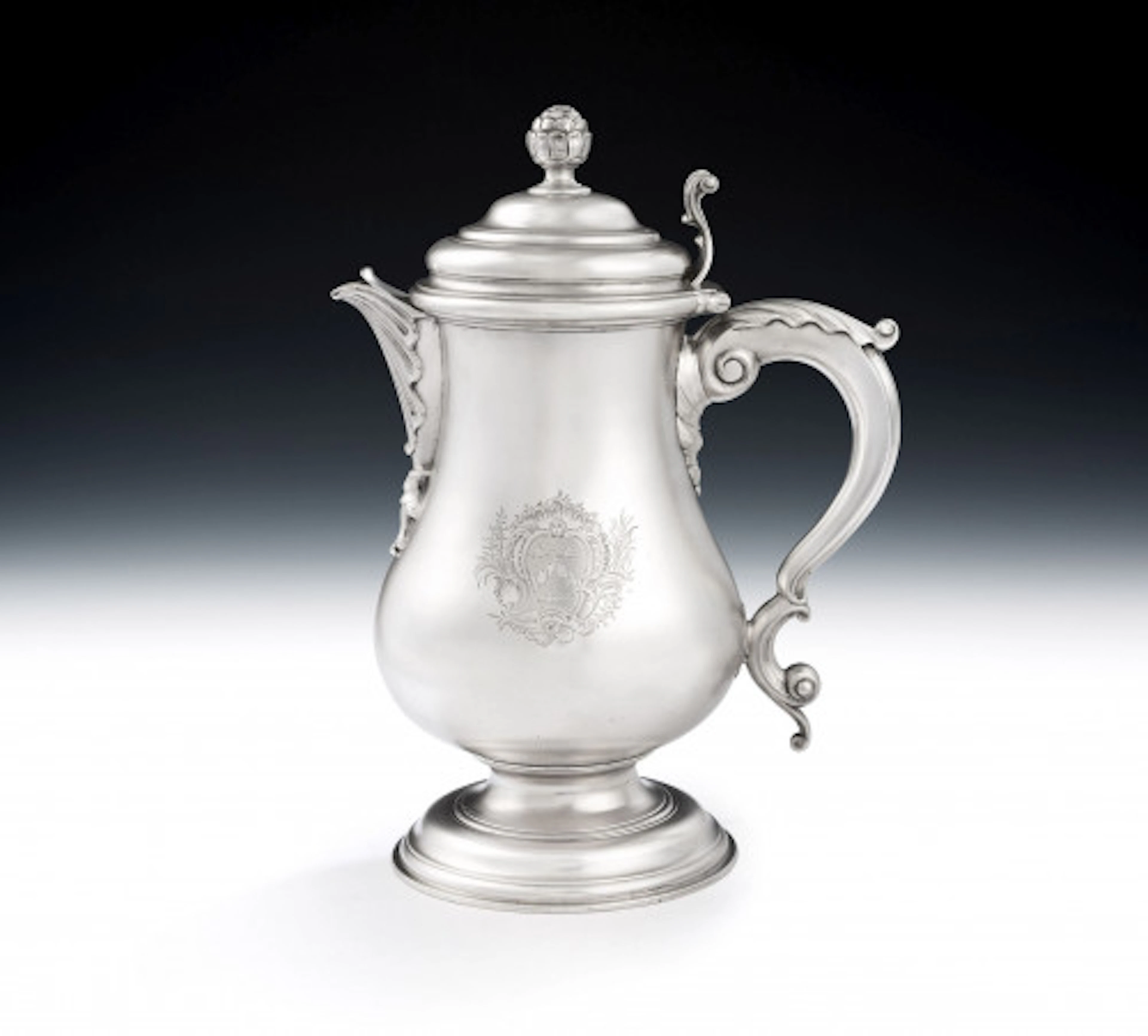 An important & substantial George II Covered Beer Jug made in London