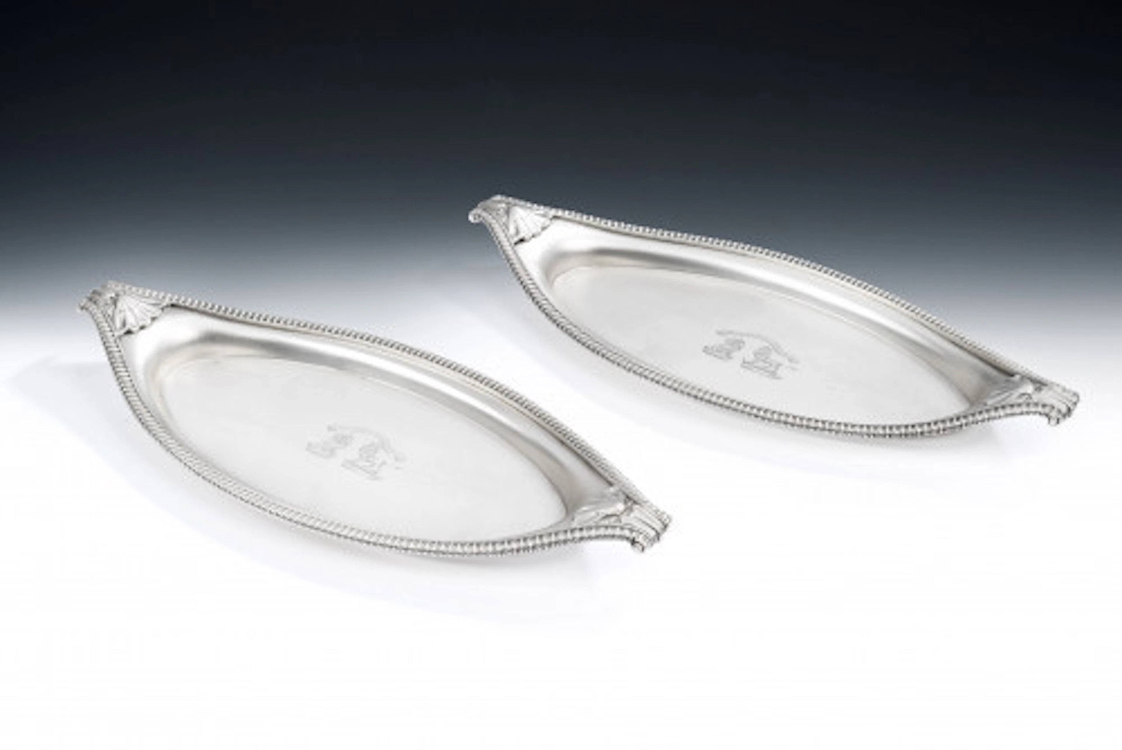 The Howard-Vyse Trays. A very fine pair of George III Trays made in