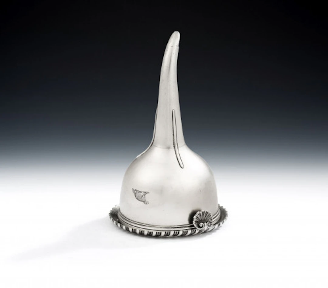 A fine George IV Wine Funnel made in London in 1828 by Emes & Barnard.
