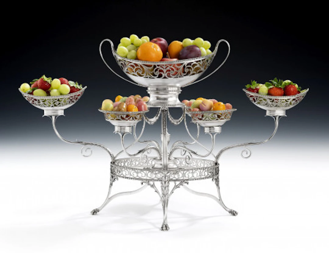 An outstanding George III Neo Classical Epergne made in London in