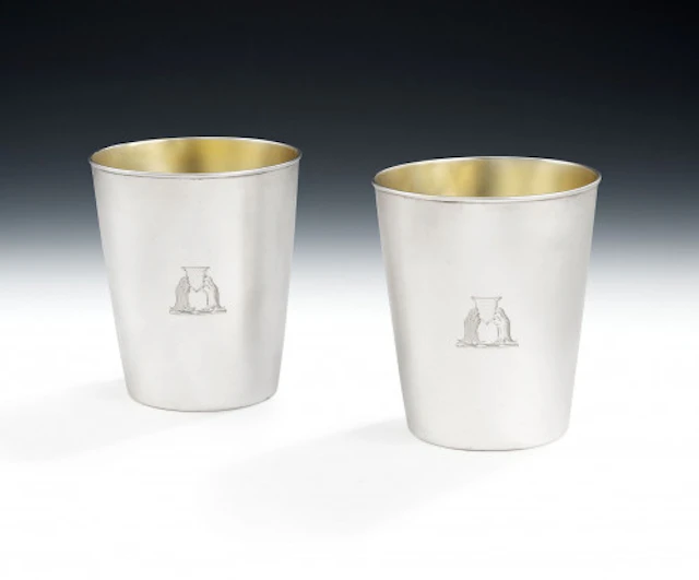An extremely fine pair of George III Drinking Beakers, of large size