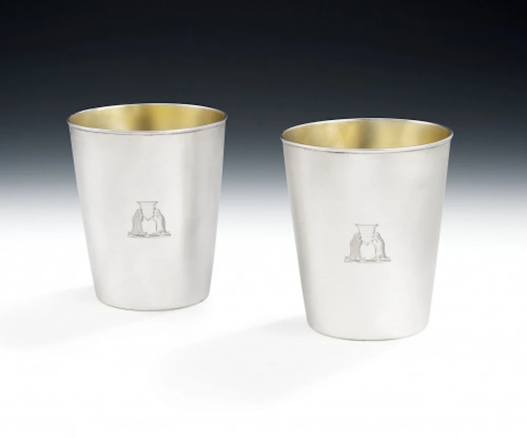 An extremely fine pair of George III Drinking Beakers, of large size