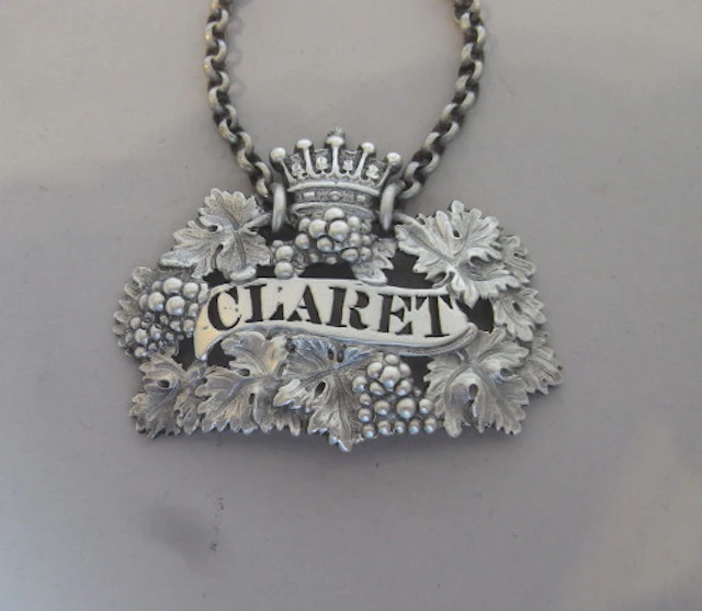 A rare cast wine label made most probably for the 13th Earl of Eglinton