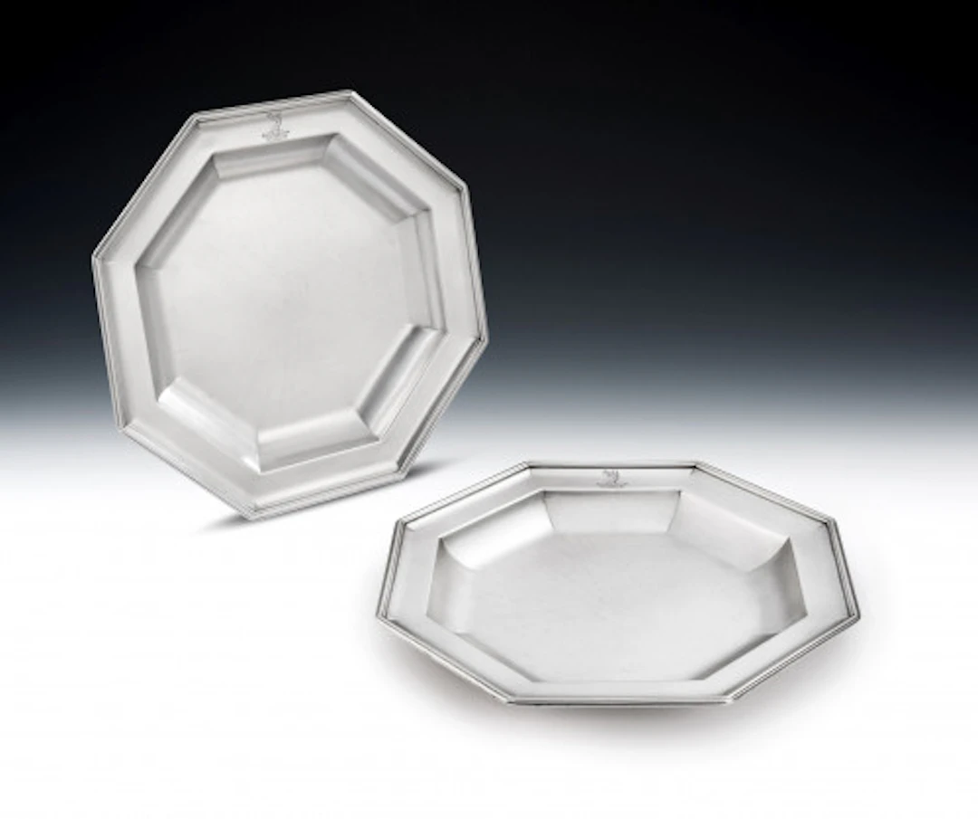 A very unusual pair of George III Octagonal Serving Dishes made in