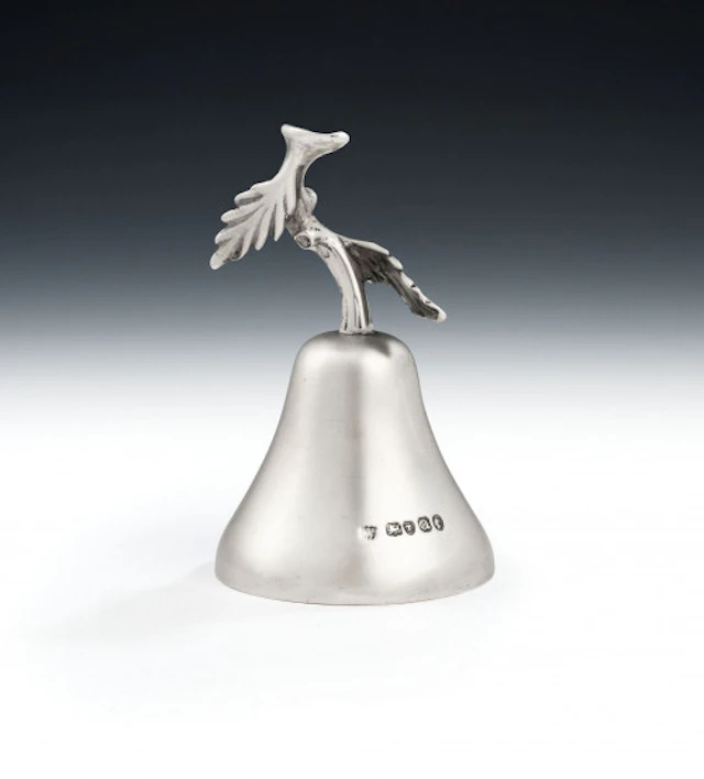 A rare cast table bell made in London in 1851 by Charles & George Fox.