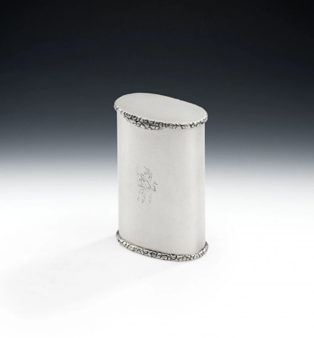 John Linnit. A very unusual George III Standing Snuff Canister made