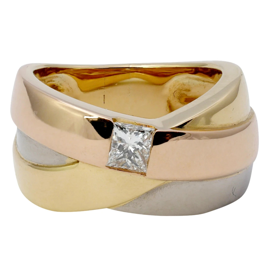 Boodles 3 Colour Gold Diamond Ring