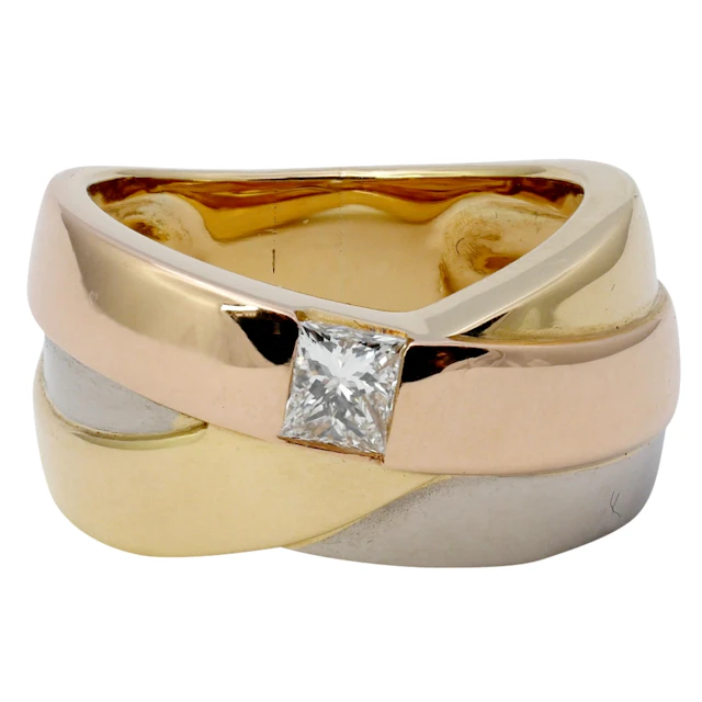 Boodles 3 Colour Gold Diamond Ring