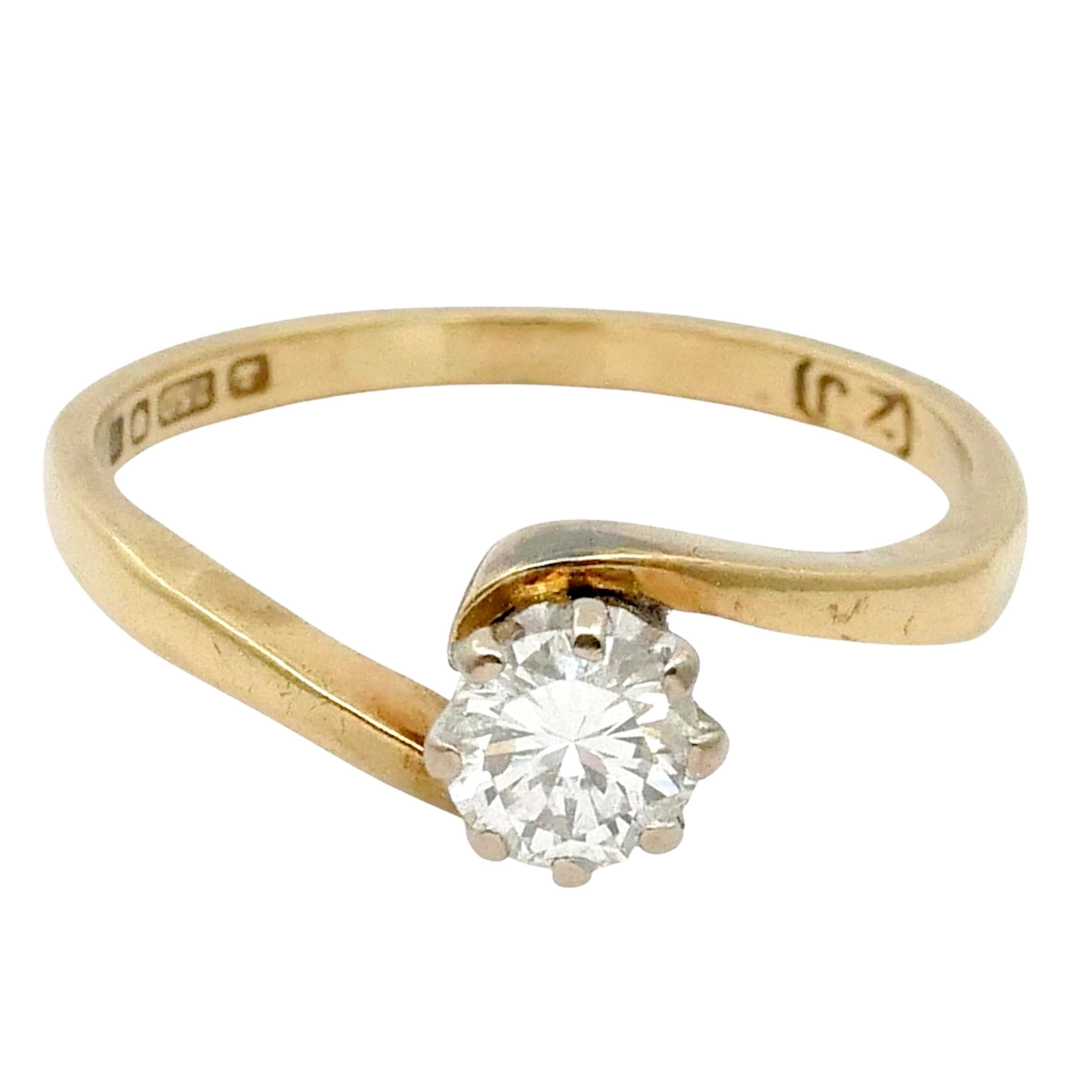 Vintage Solitaire Diamond Engagement Ring