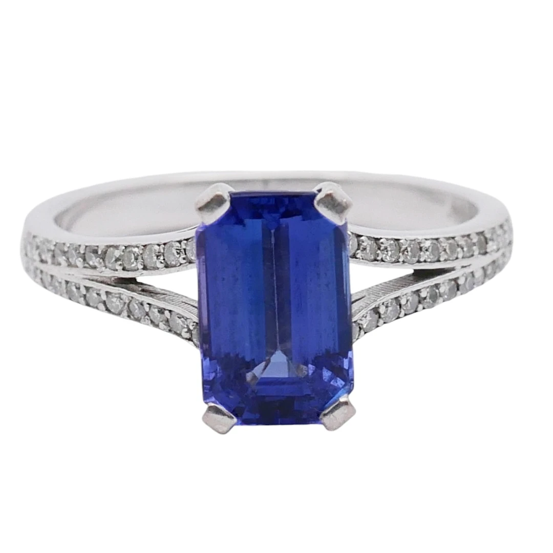 Tanzanite Diamond 18ct Gold Ring