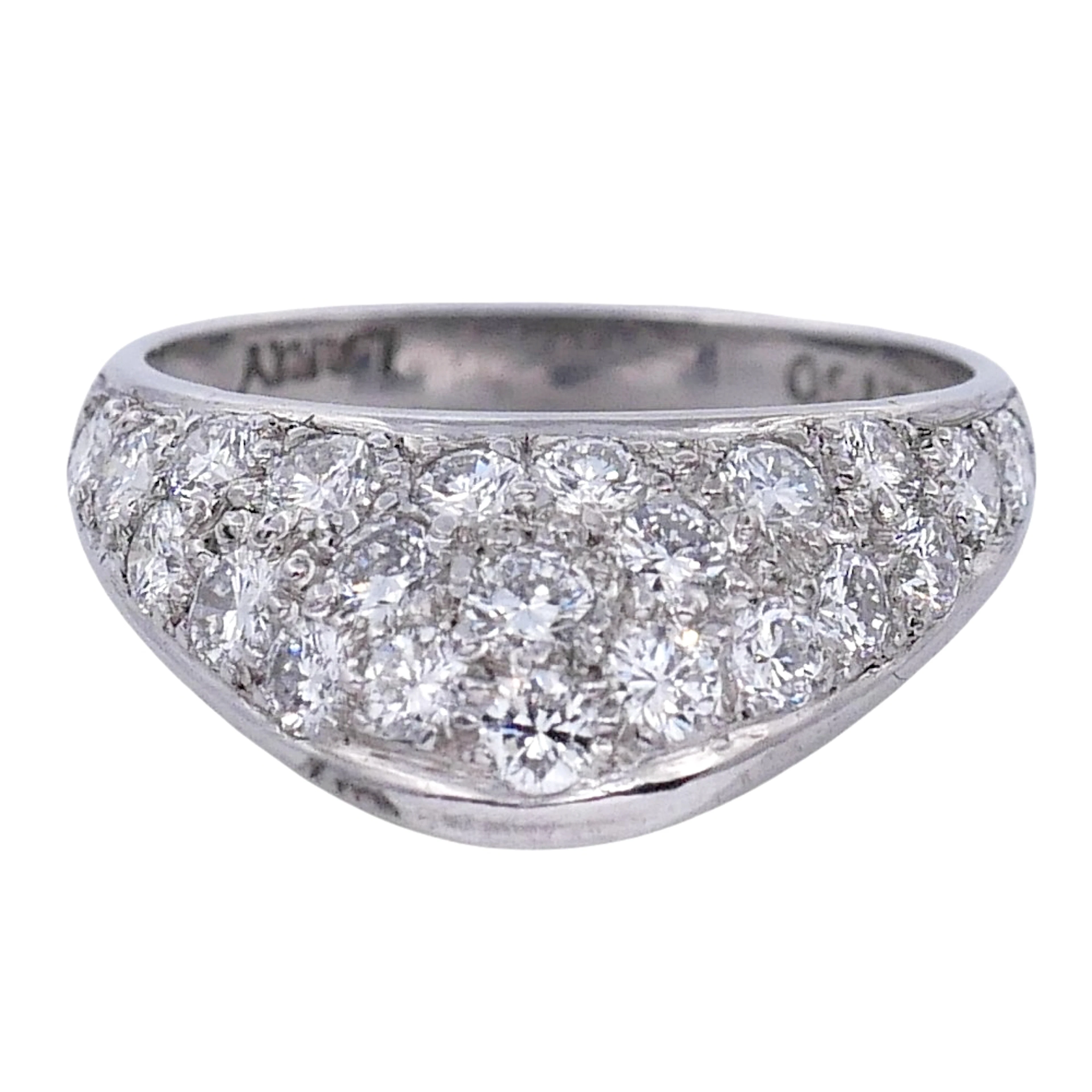 Vintage Pavé Diamond Gold Band Ring