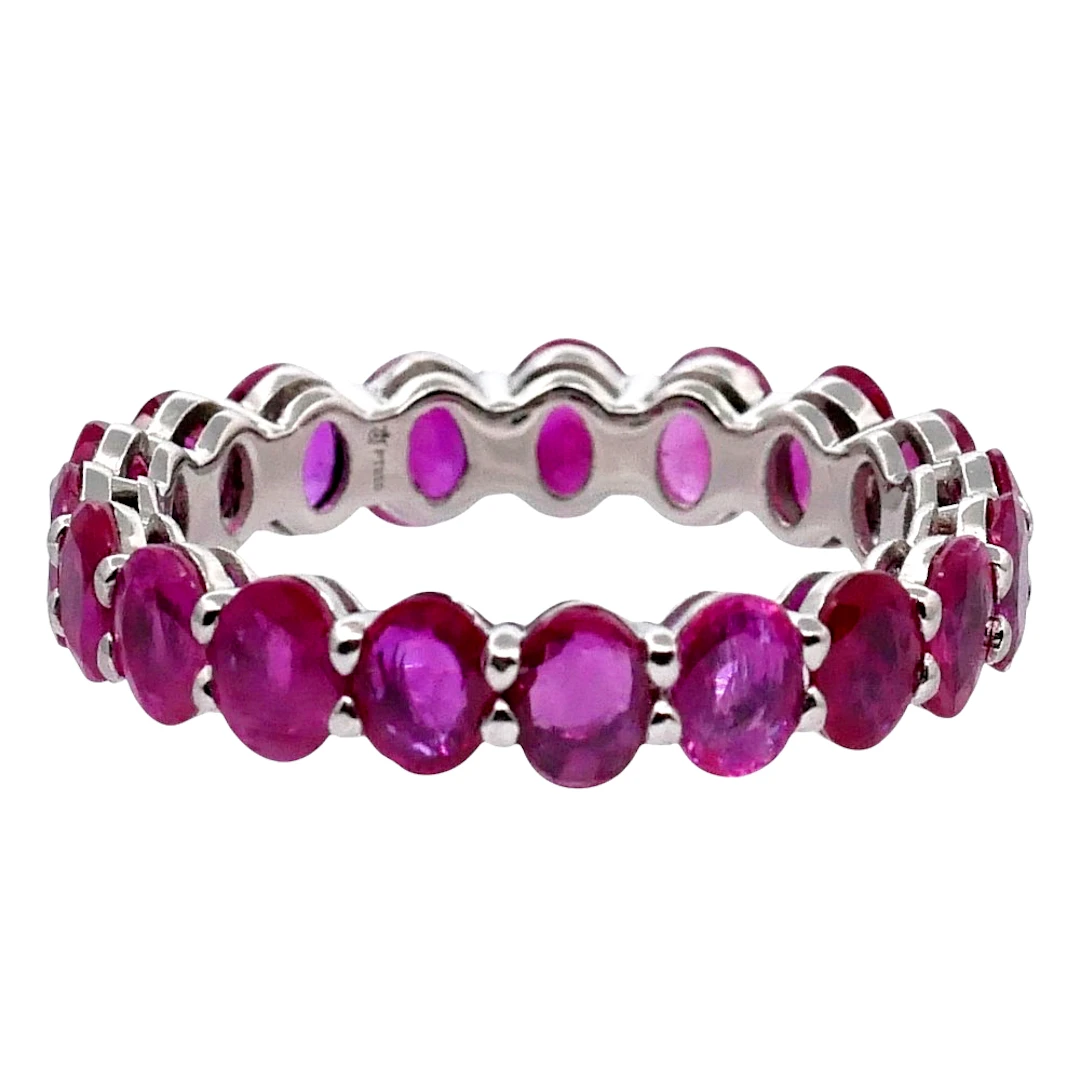 Vintage Ruby Platinum Full Eternity Ring
