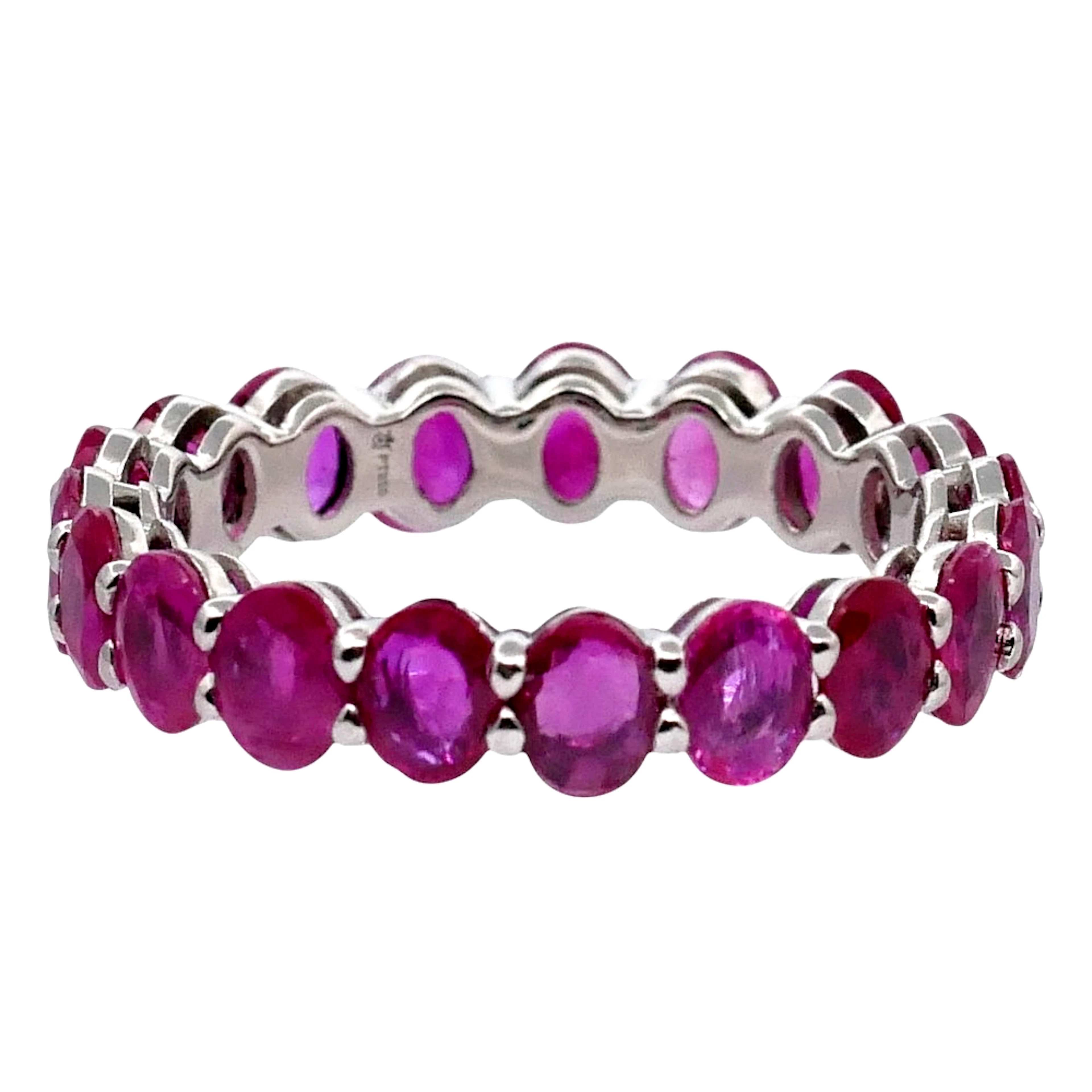 Vintage Ruby Platinum Full Eternity Ring