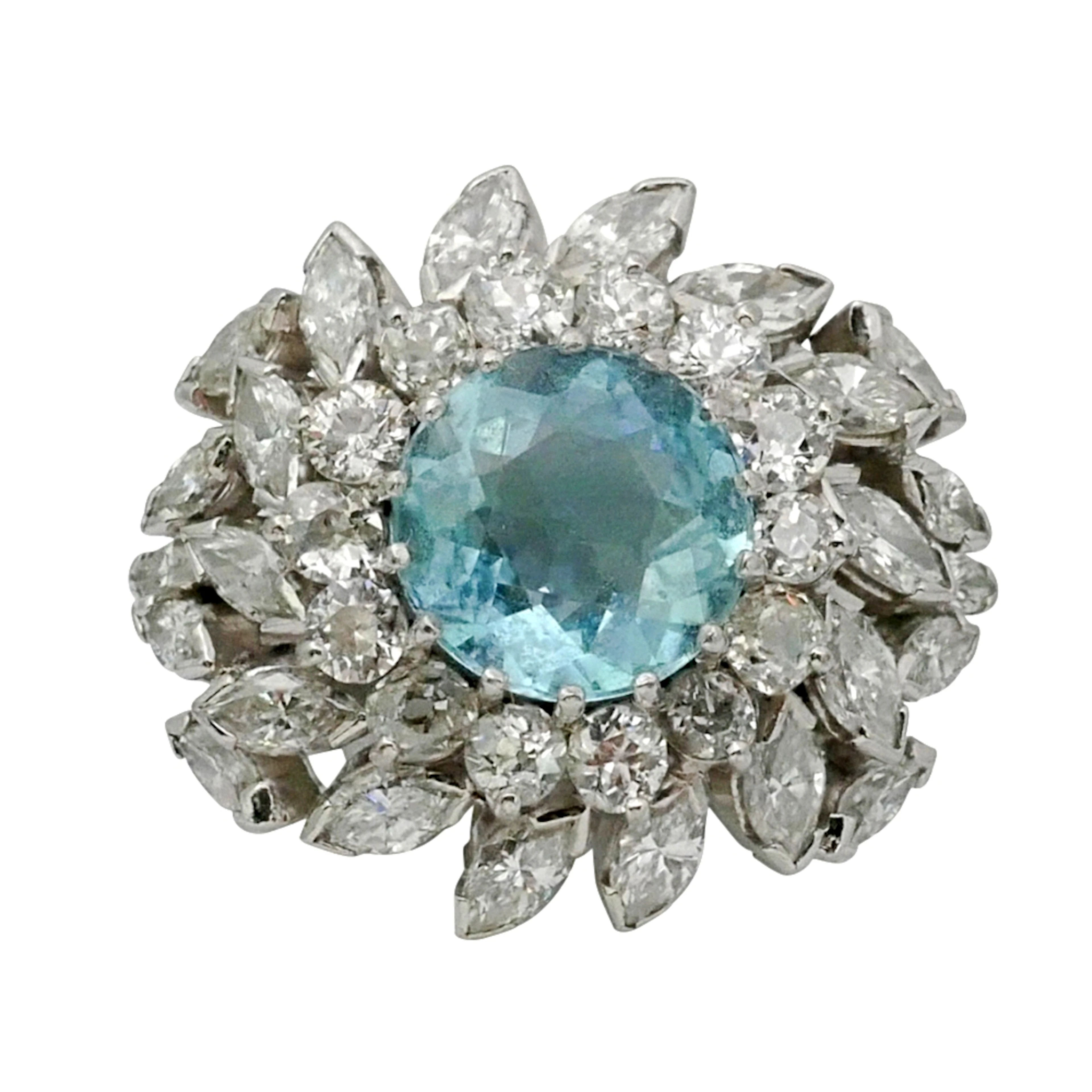 Vintage Aquamarine Cocktail Ring