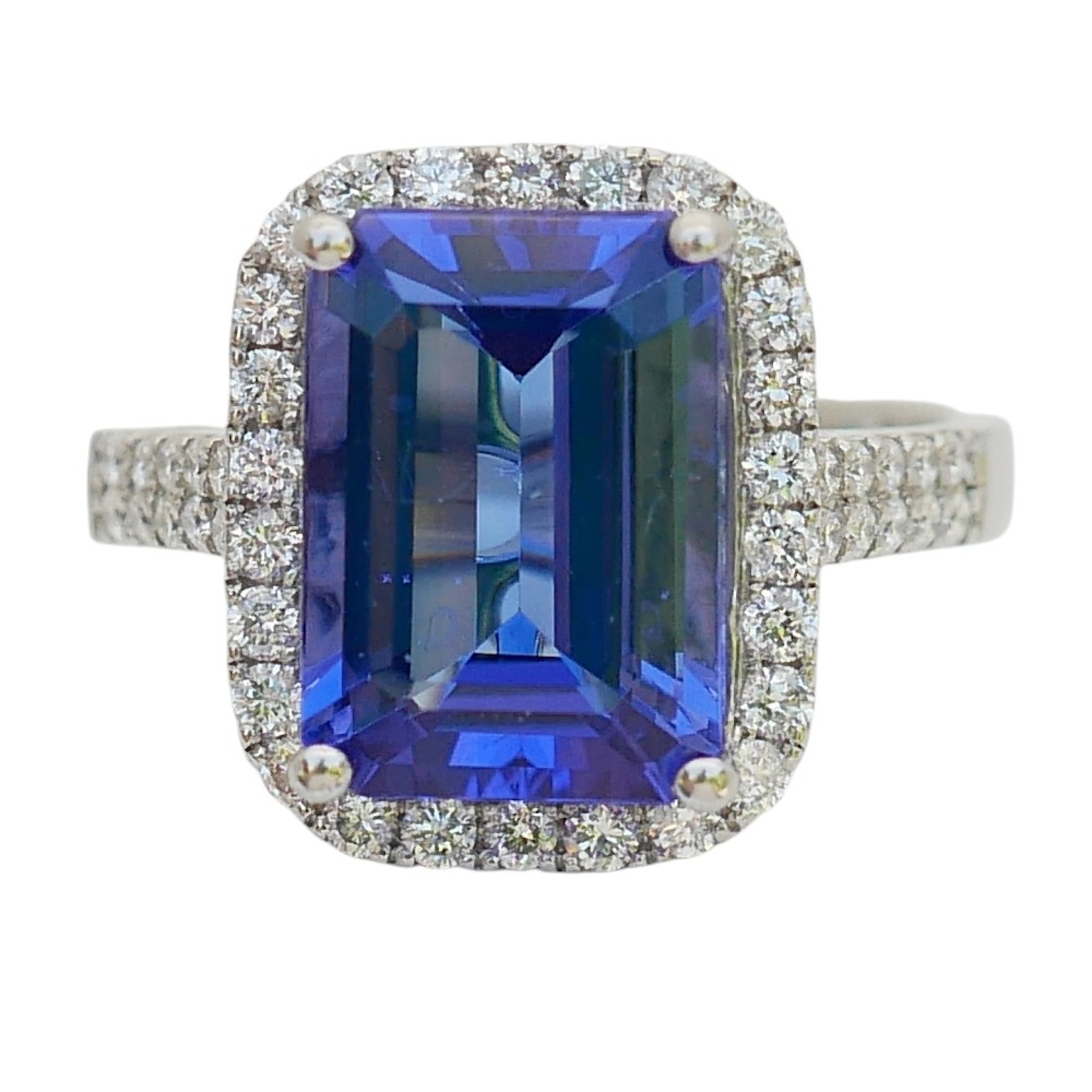 Tanzanite Diamond Engagement Ring