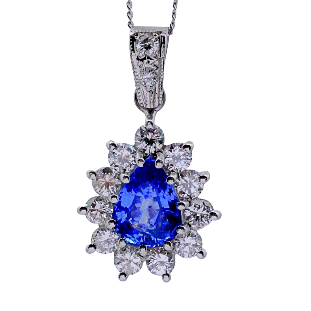 Vintage Sapphire and Diamond Pendant