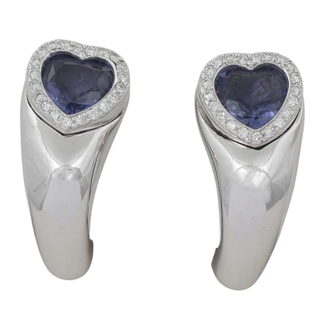 Vintage Piaget Iolite Diamond Earrings