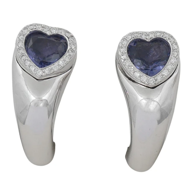 Vintage Piaget Iolite Diamond Earrings