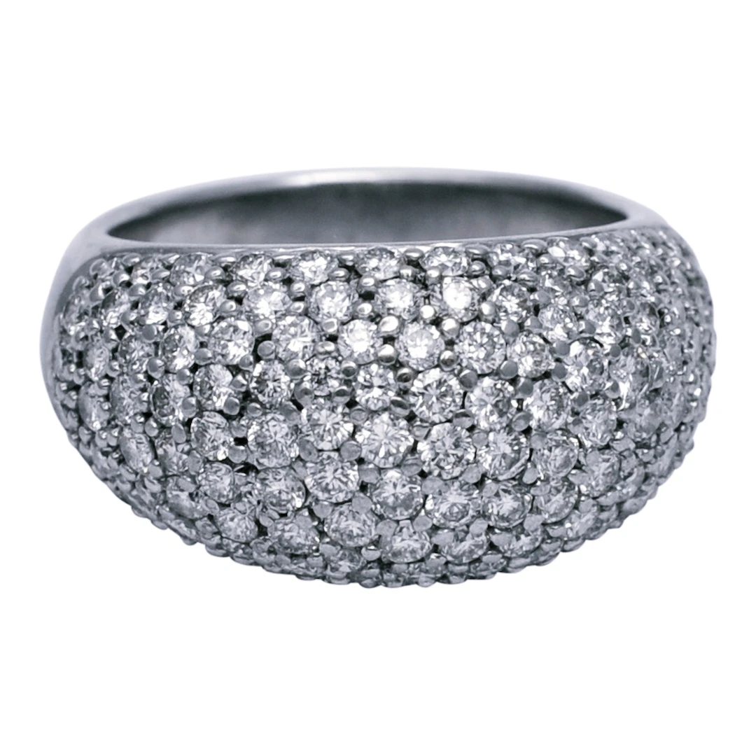 Diamond Gold Bombé Ring