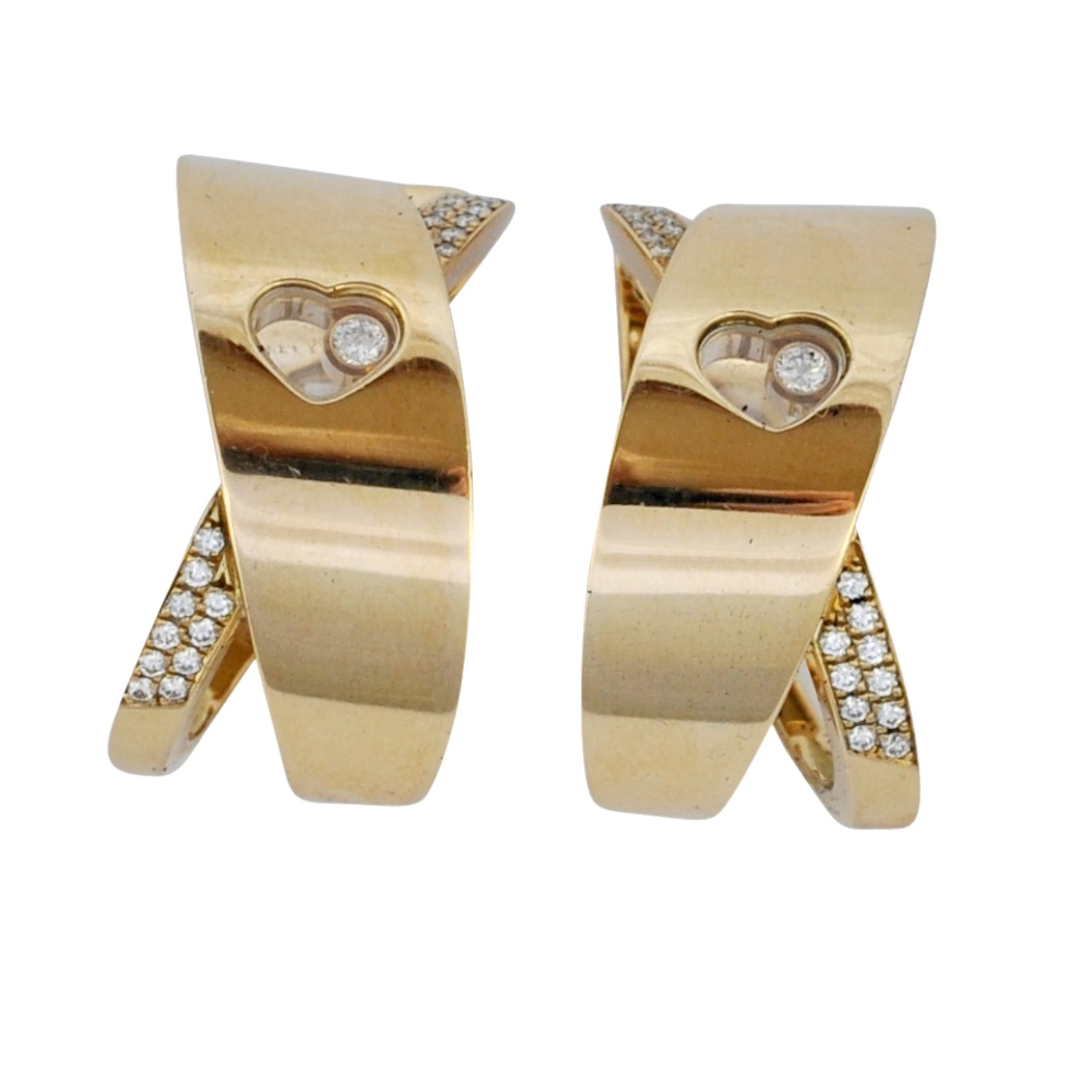 Chopard Happy Diamond Gold Earrings