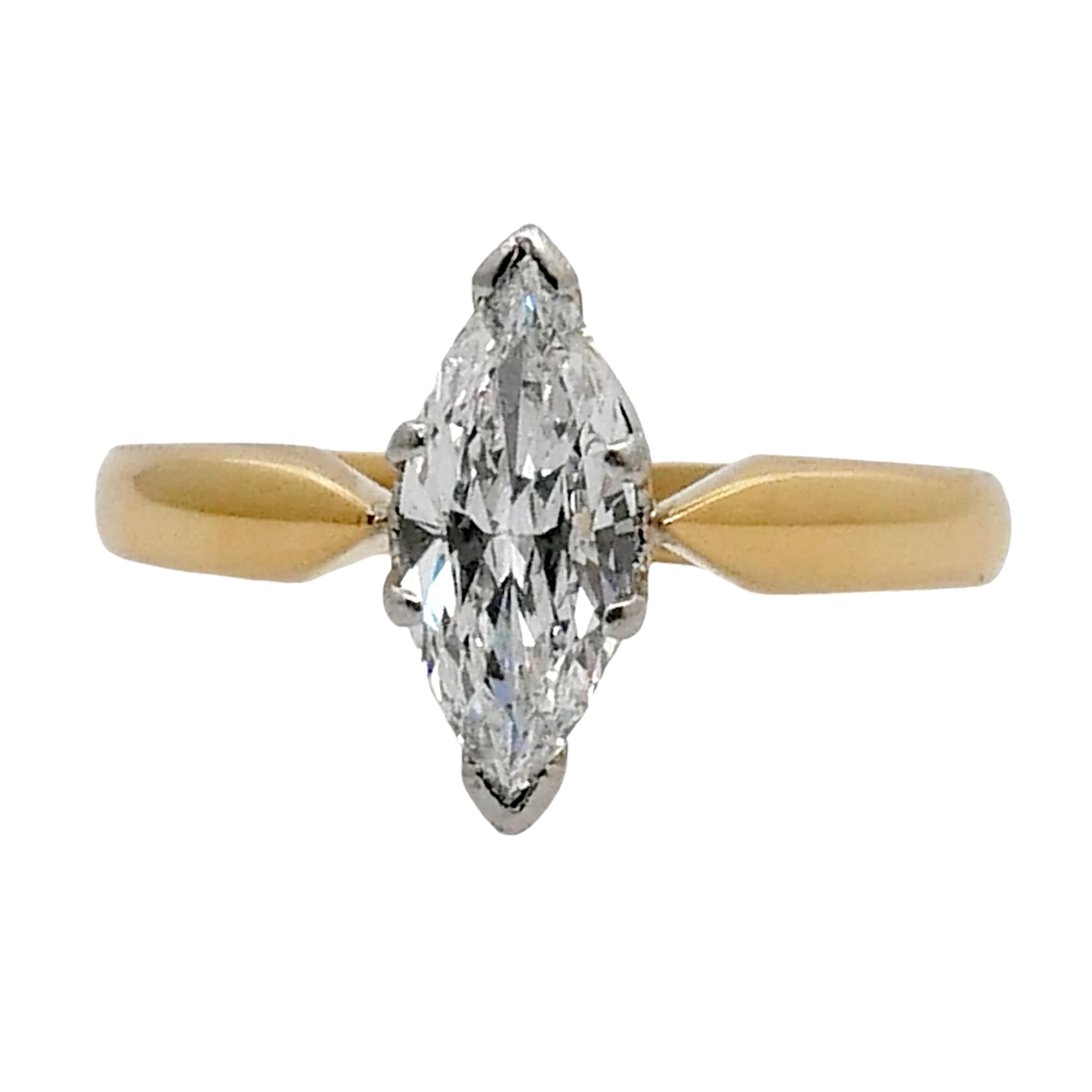 1ct Marquise Solitaire Diamond Ring