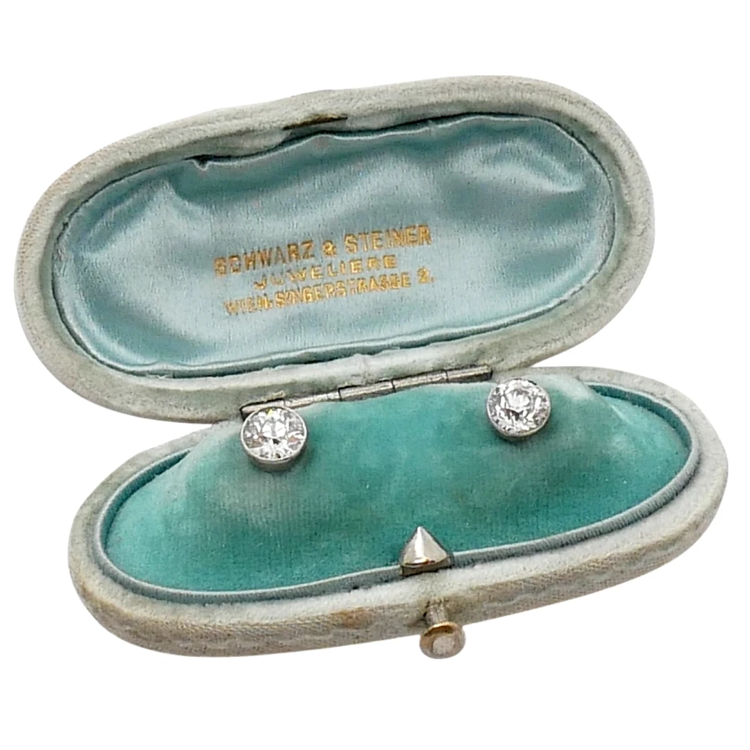 Antique 1.40ct Diamond Stud Earrings