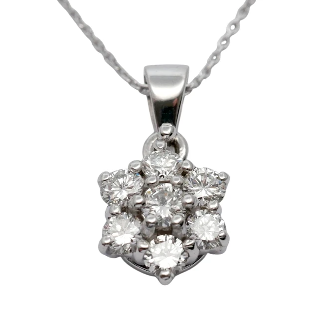 Diamond Cluster 18ct Gold Pendant