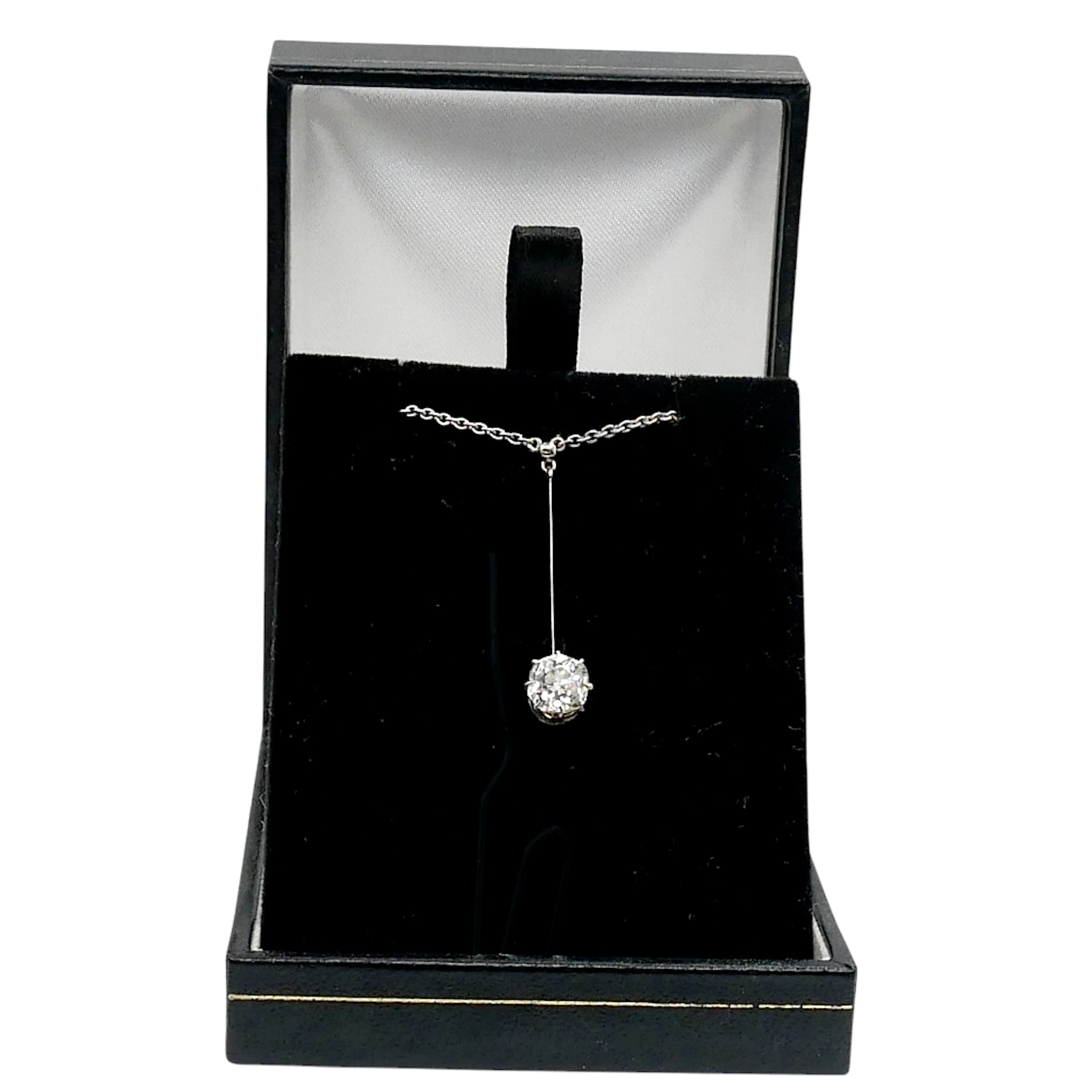 Antique Solitaire Diamond Pendant