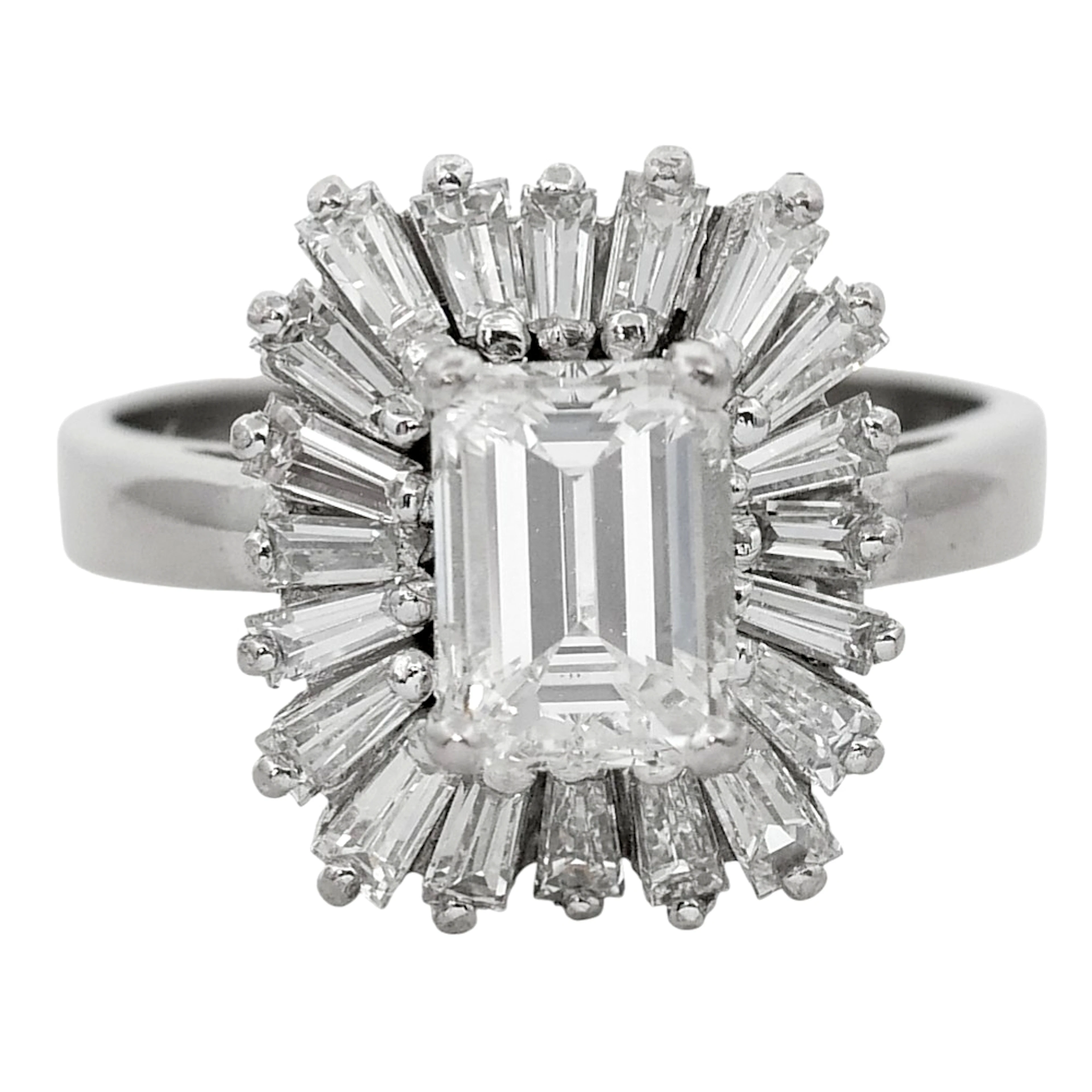Mid Century Diamond Ballerina Ring