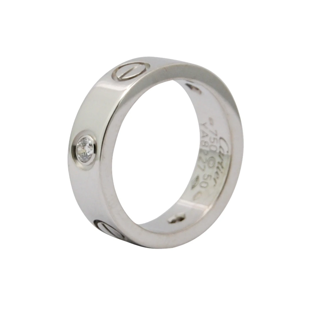 Cartier Love Ring 3 Diamonds White Gold
